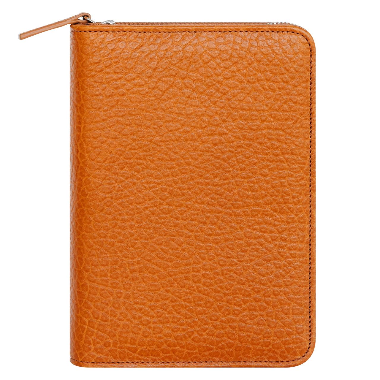 FranklinCovey Alex Leather Zipper Binder with Pockets - Professional Saddle Brown Organizer for Business, School & Office Use