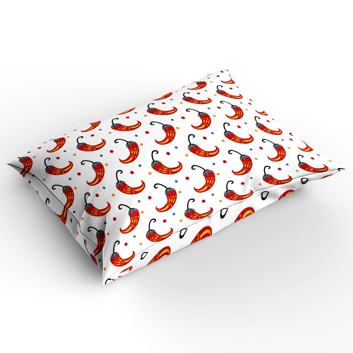 Soft Lightweight Sunflower Duvet Cover Set - 4 Piece Bedding Set with Zipper Closure, Mexican Red Chili Geometric Polka Dot Design - Twin Size for Cozy Bedroom Decor | Perfect for Kids Rooms, Guest Bedrooms & Dorm Essentials
