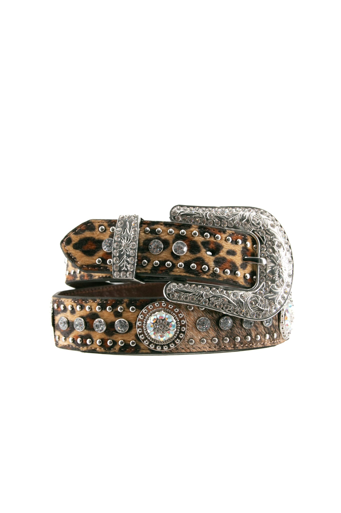 Authentic Nocona Cowhide & Leopard Print Cowgirl Belt for Women | Western Fashion Accessory | Perfect for Rodeo, Country Music Concerts & Everyday Wear