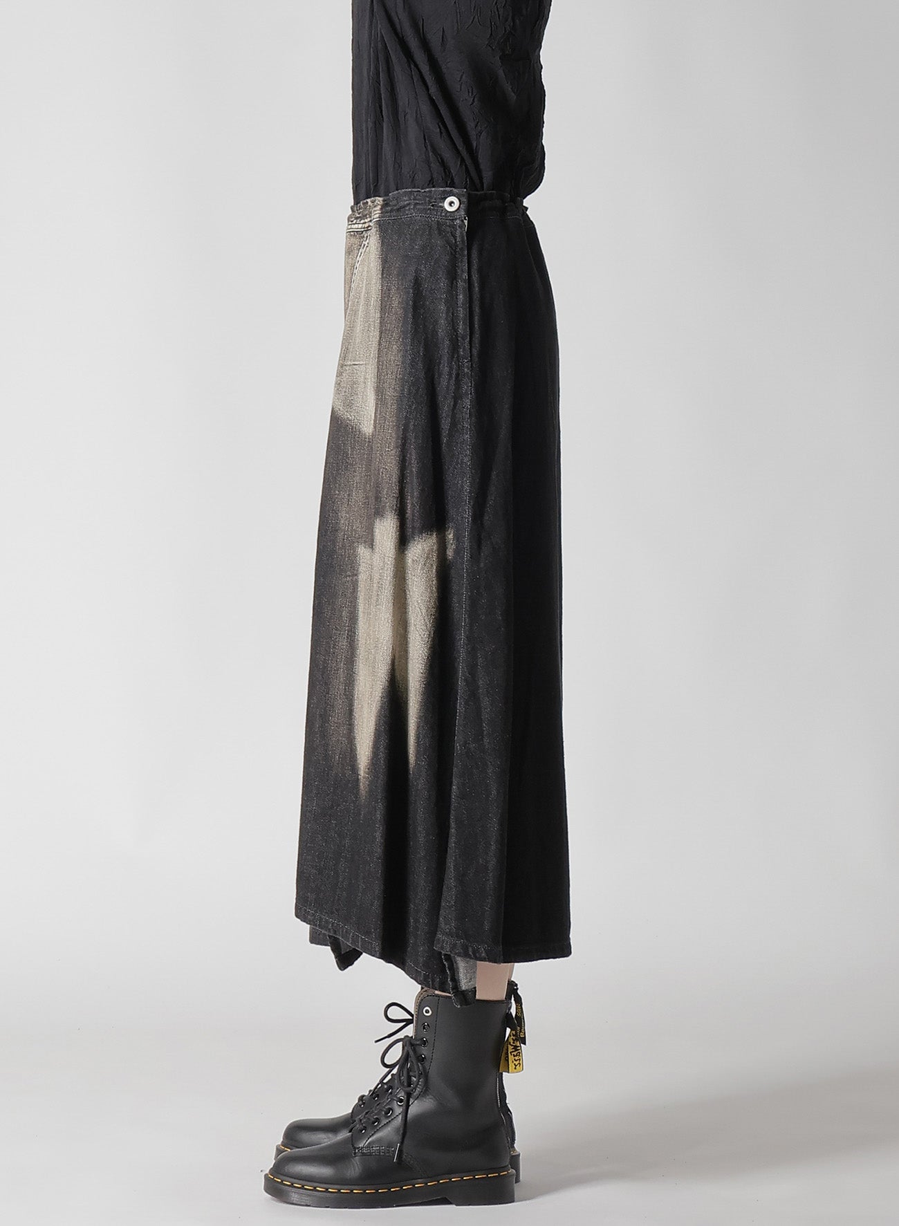 Spotted Denim Triangle Gusset Flare Skirt for Women - Vintage Retro High Waist A-Line Skirt - Perfect for Casual Outfits, Parties, and Boho Fashion