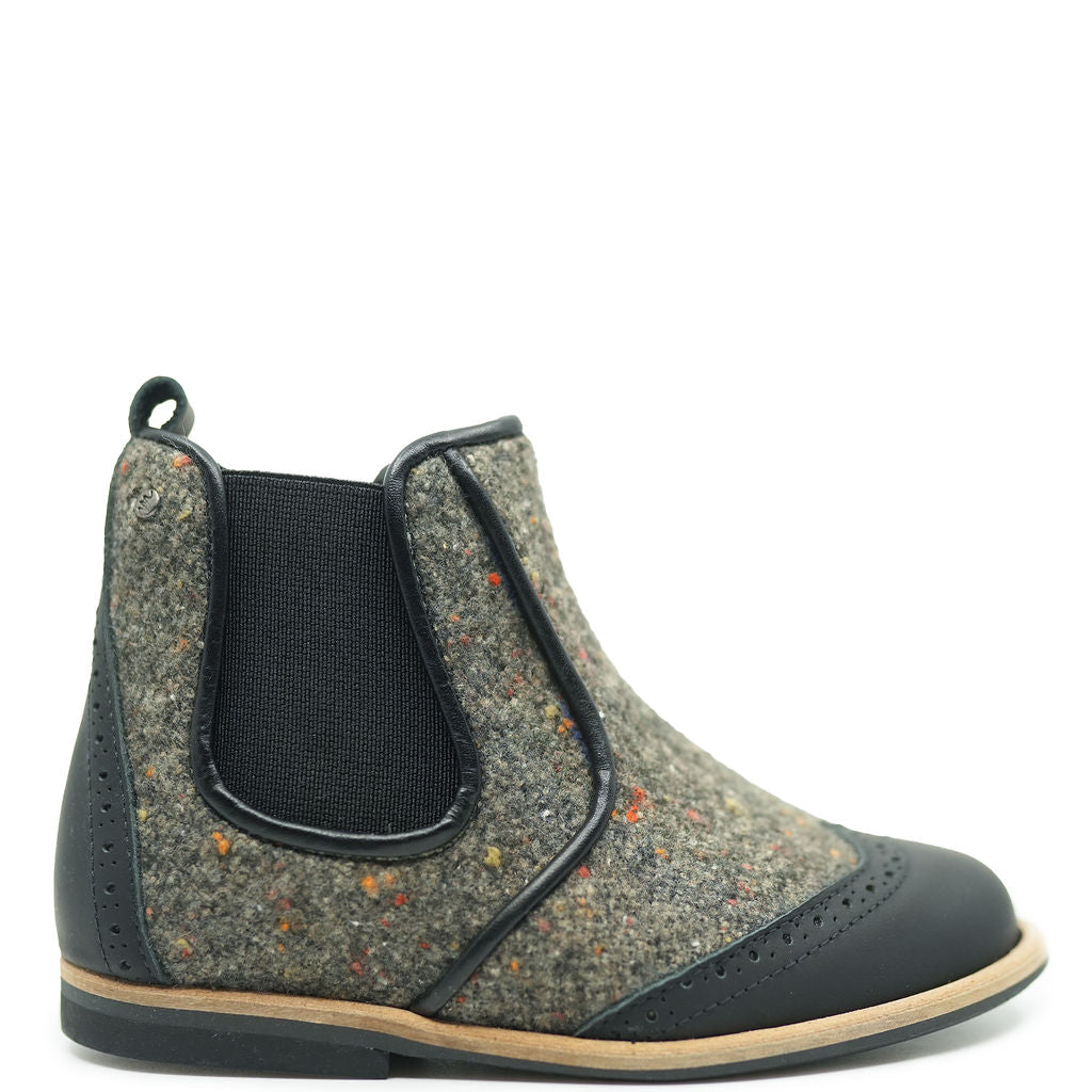 Manuela Women's Flannel & Rubber Wingtip Booties - Stylish Comfort for Fall & Winter - Perfect for Casual Outfits, Work & Outdoor Adventures