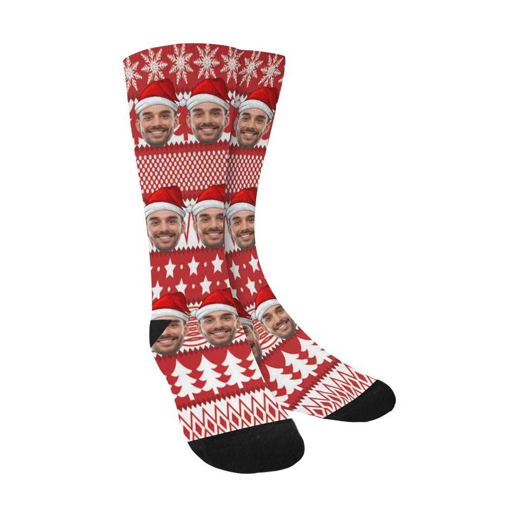 Custom Photo Socks for Men & Women - Personalized Face Socks with Your Picture - Unique Christmas Gift for Couples, Family & Friends - Great for Holidays, Birthdays & Special Occasions