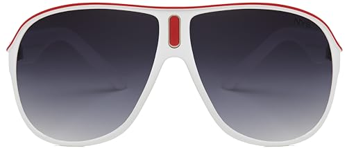 White Frame/Red-stripe-smoke Lens