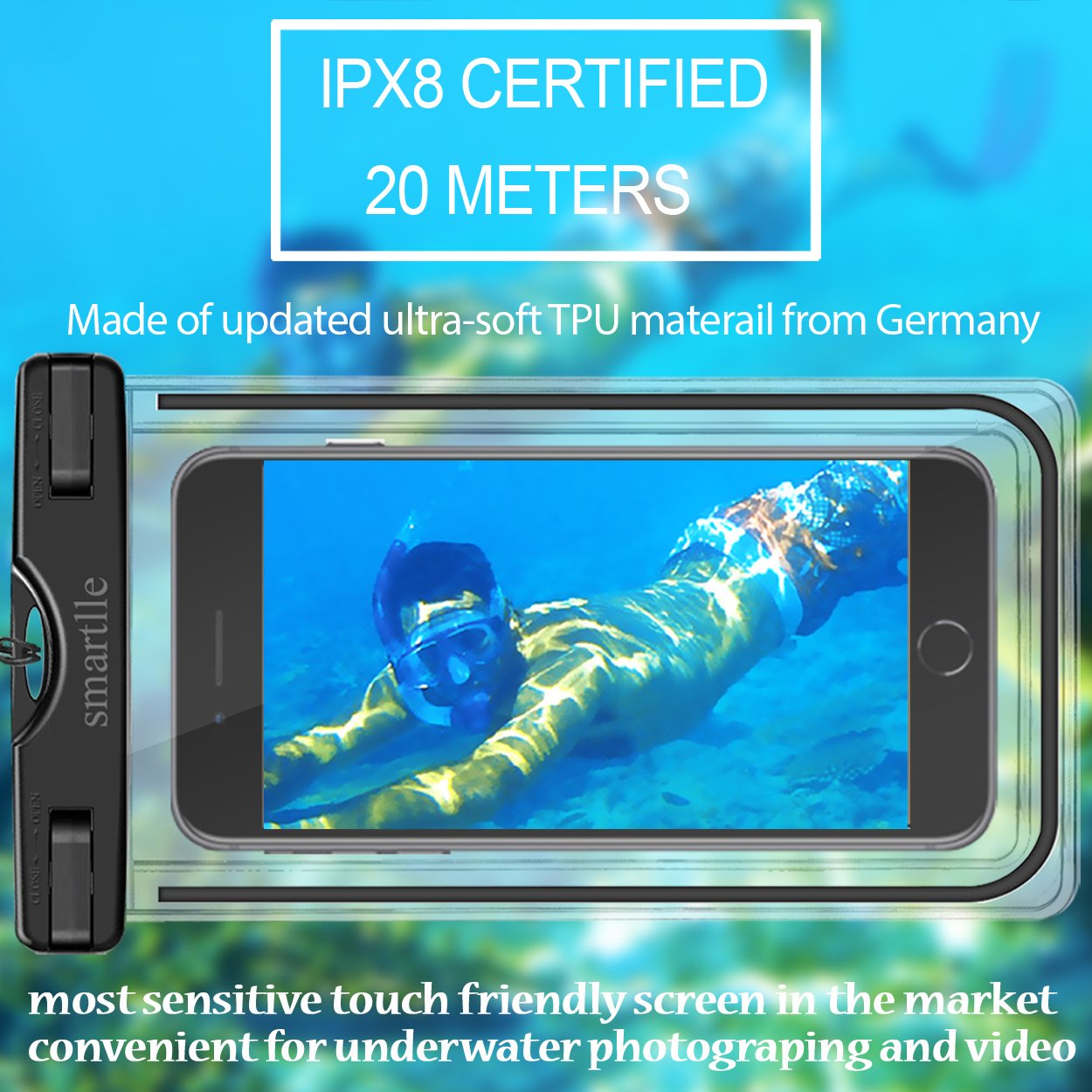 Waterproof Phone Pouch - Universal Dry Bag for iPhone 15/14/13/12/11 Pro Max/XS/XR/8/7/6 Plus & Galaxy S24/S23/A Series - Underwater Snowproof Case for Swimming, Beach, Pool & Outdoor Activities (7
