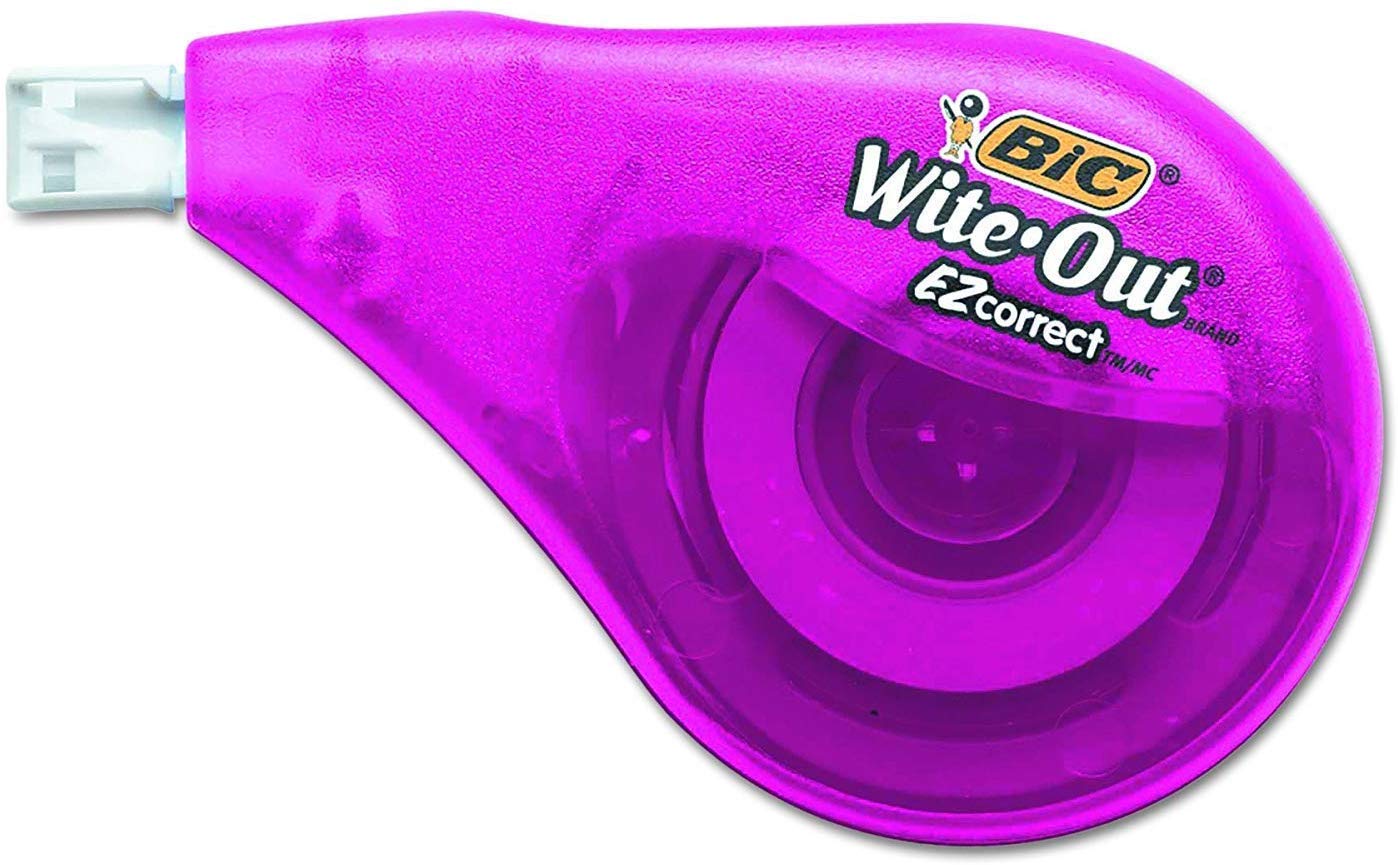 BIC Wite-Out EZ Correct Correction Tape - Quick Dry White Tape for Paper Errors, Office & School Supplies (Great for Homework, Documents & Craft Projects)