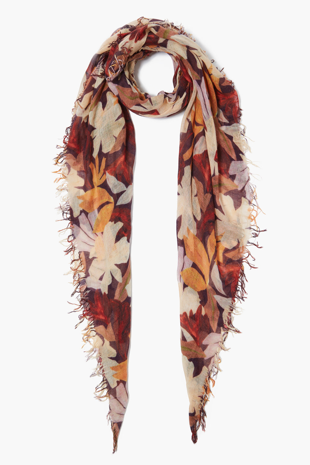 Luxury Cashmere and Silk Scarf - Elegant Magnolia Floral Print Wrap - Perfect for Women's Fashion, Gift Giving & Special Occasions