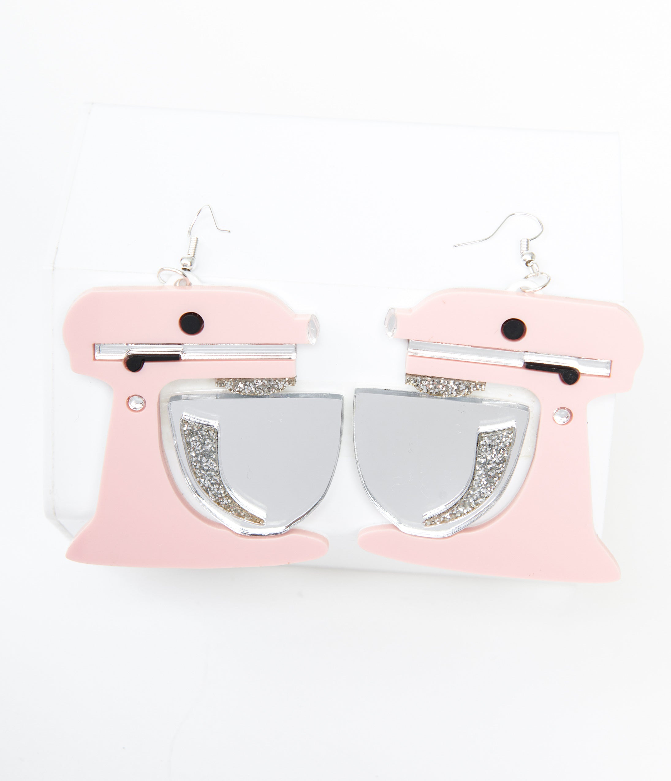 Vintage 1950s Pink KitchenAid Mixer Earrings - Retro Dangle Jewelry for Baking Enthusiasts & Vintage Lovers - Perfect for Parties, Gifts, and Everyday Wear