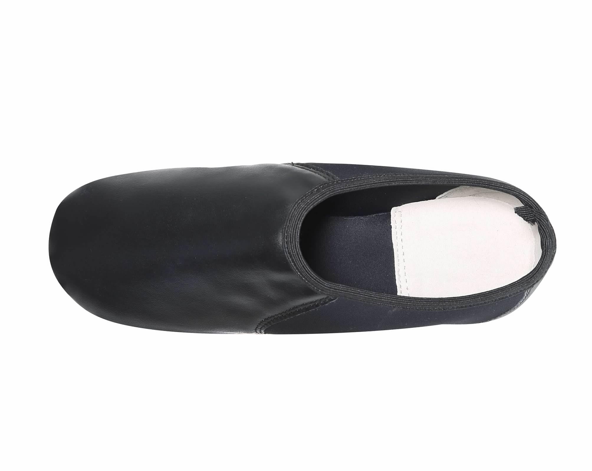 Linodes PU Leather Jazz Dance Shoes Slip-On with Circle Elastic for Girls & Boys - Toddler, Little Kid, Big Kid - Perfect for Ballet, Jazz, Tap & Dance Classes