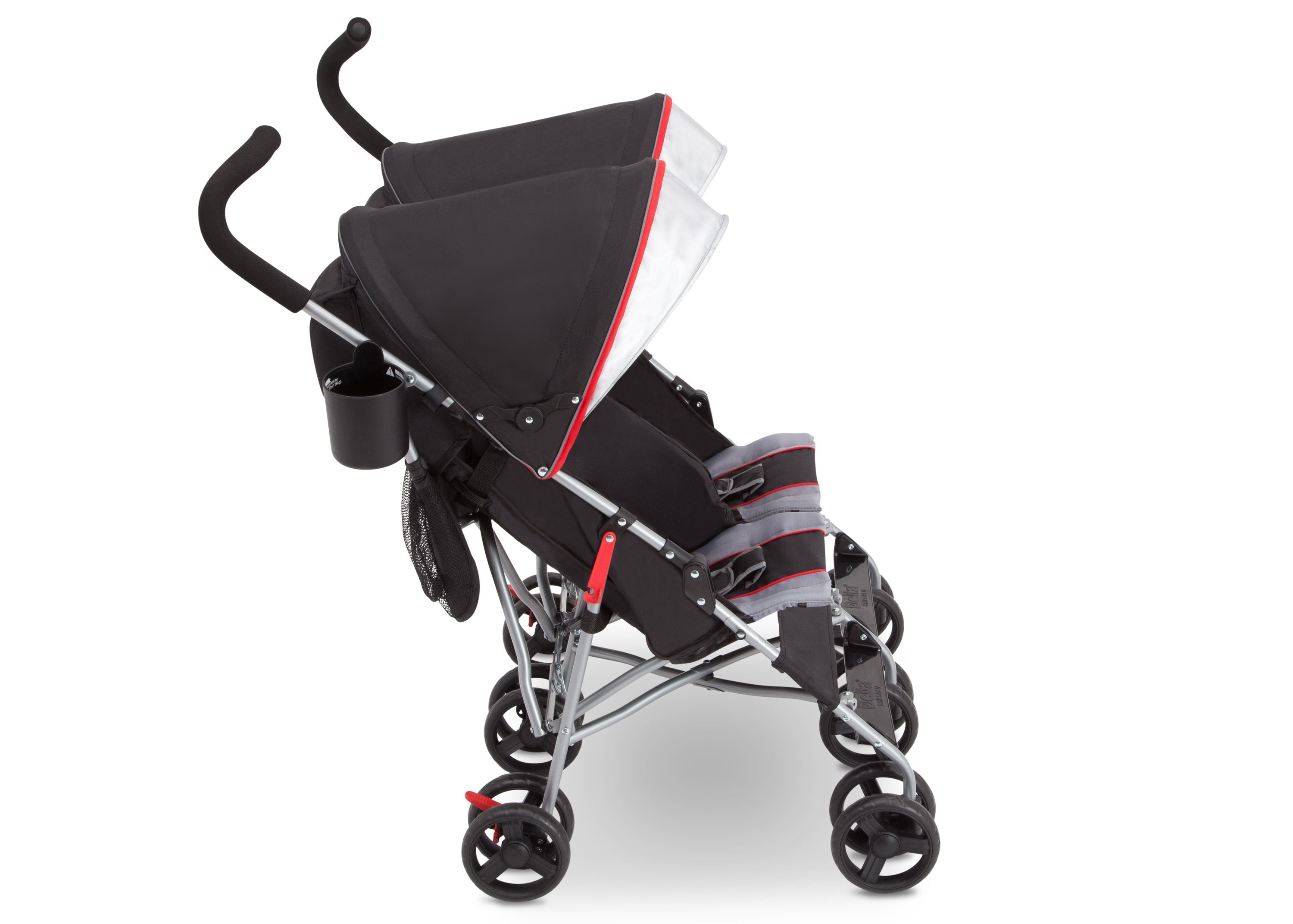 LX Plus Side by Side Double Stroller for Twins - Lightweight Compact Foldable Baby Stroller with Adjustable Canopy & Storage Basket - Perfect for Shopping, Travel, and Outdoor Walks