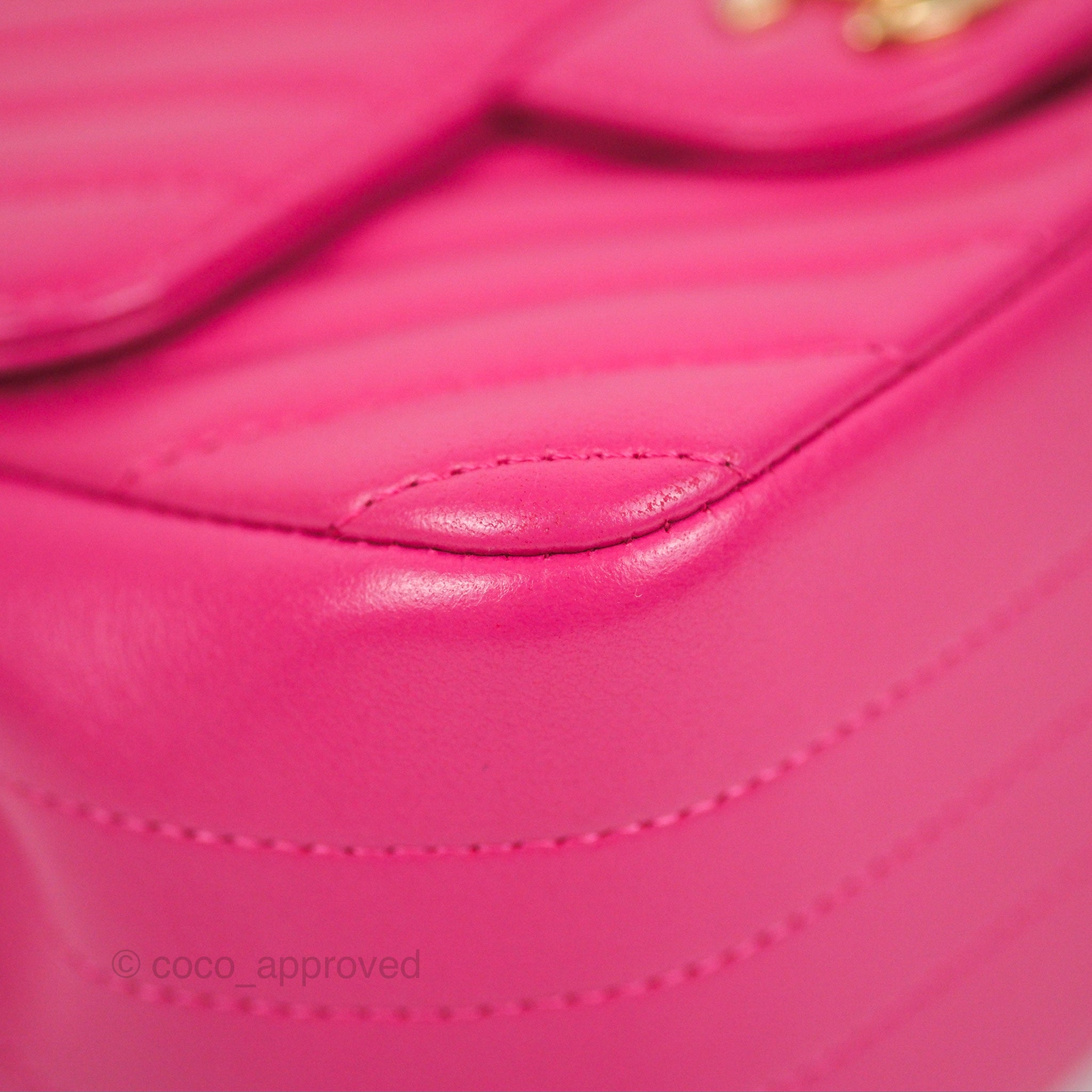 Chanel Chevron Mini Square Flap Bag in Pink Lambskin with Gold Hardware - Perfect for Evening Parties & Luxury Fashion Accessories