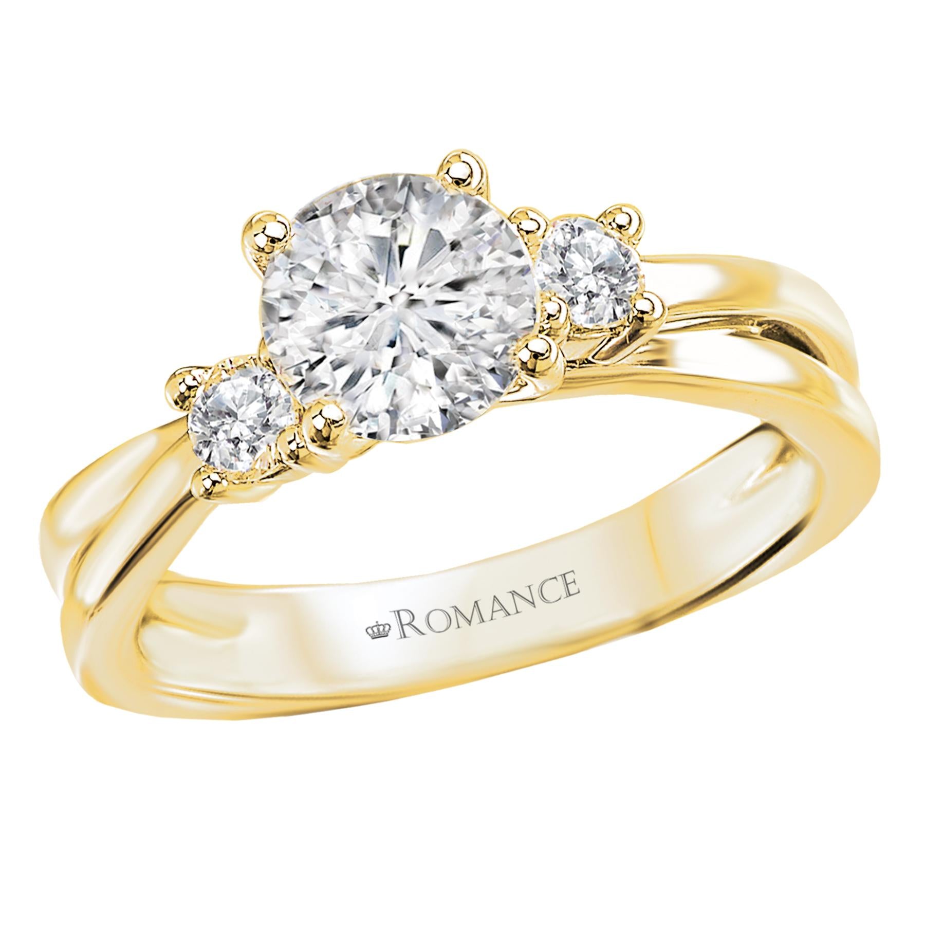 14KT Gold 1 1/5 CTW Diamond Twisted 3 Stone Ring for Women - Elegant Wedding, Anniversary & Engagement Jewelry Gift - Perfect for Special Occasions & Romantic Moments