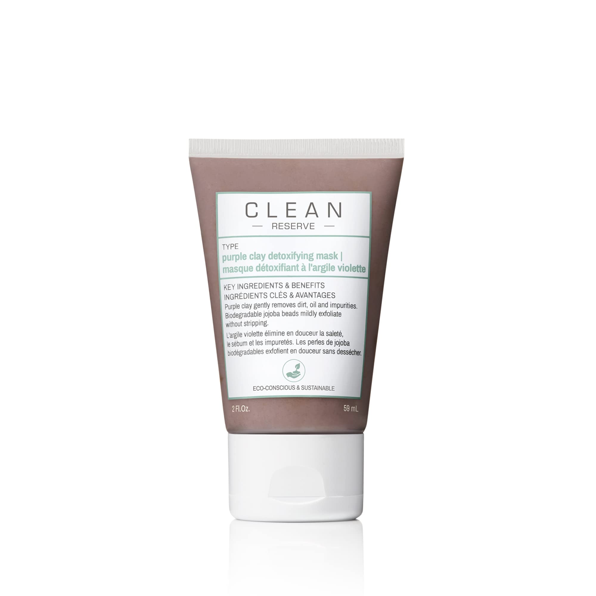 Clean Reserve Purple Clay Detoxifying Face Mask - Vegan & Cruelty-Free | Deep Pore Cleansing for Glowing Skin | Perfect for Spa Nights & Self-Care Routines