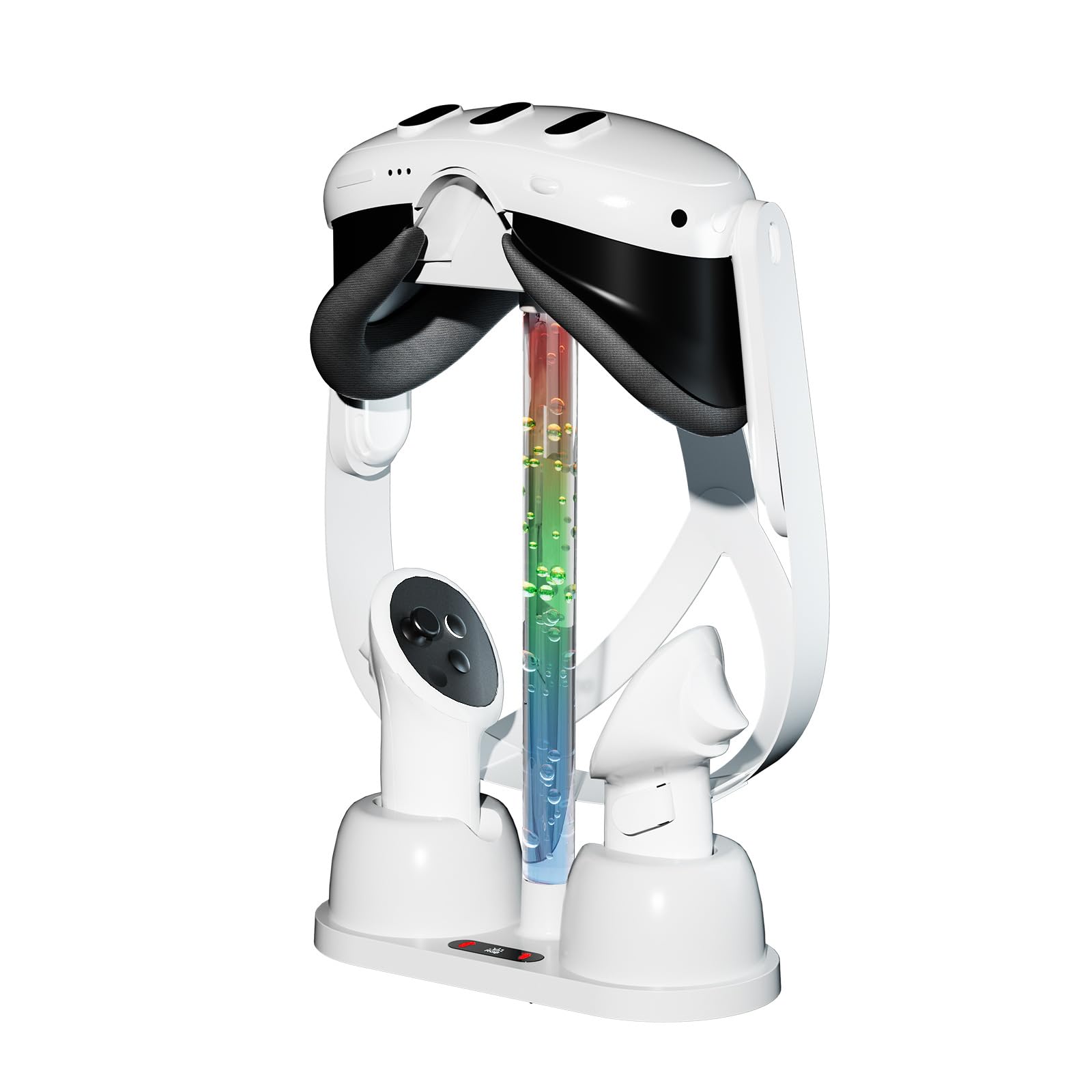 Meta Quest 3 VR Controller Charging Station & Headset Stand with RGB Lighting – Premium VR Accessories Storage for Gaming & Home Display