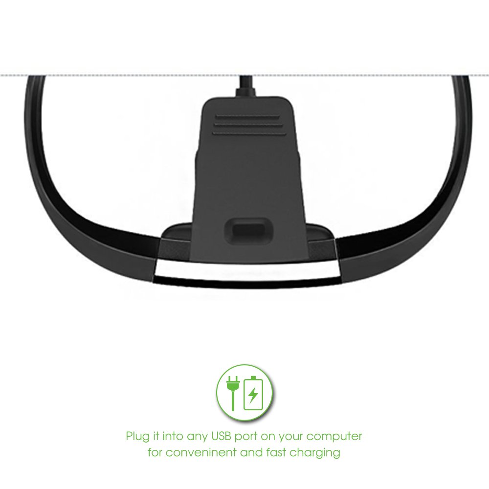 Awinner Replacement USB Charger for Fitbit Charge 2 - 2-Pack Charging Cable Compatible with Fitbit Charge 2 Fitness Tracker & Heart Rate Monitor - Perfect for Home, Office, and Travel Use