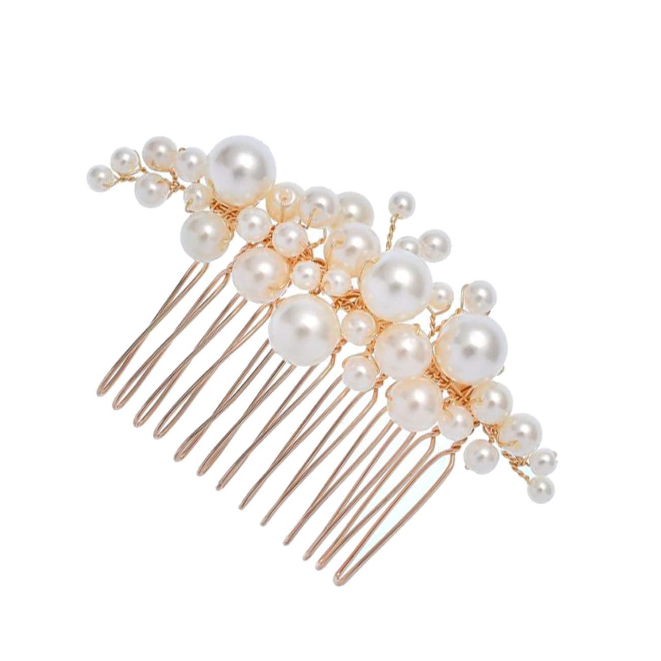 Minkissy Floral Hair Clips for Women - Pearl Barrettes, Wedding Hair Comb, Bridal Hair Accessories, Boho Headpiece for Parties, Prom, and Special Occasions