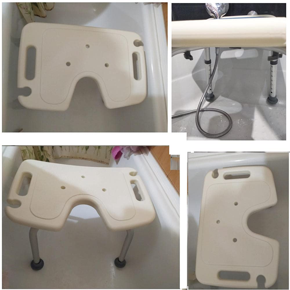 Adjustable Shower Seat for Elderly - Non-Slip U-Shaped Bath Stool with Safety Backrest | Portable Shower Chair for Seniors & Disabled | Perfect for Bathroom Safety & Assisted Living