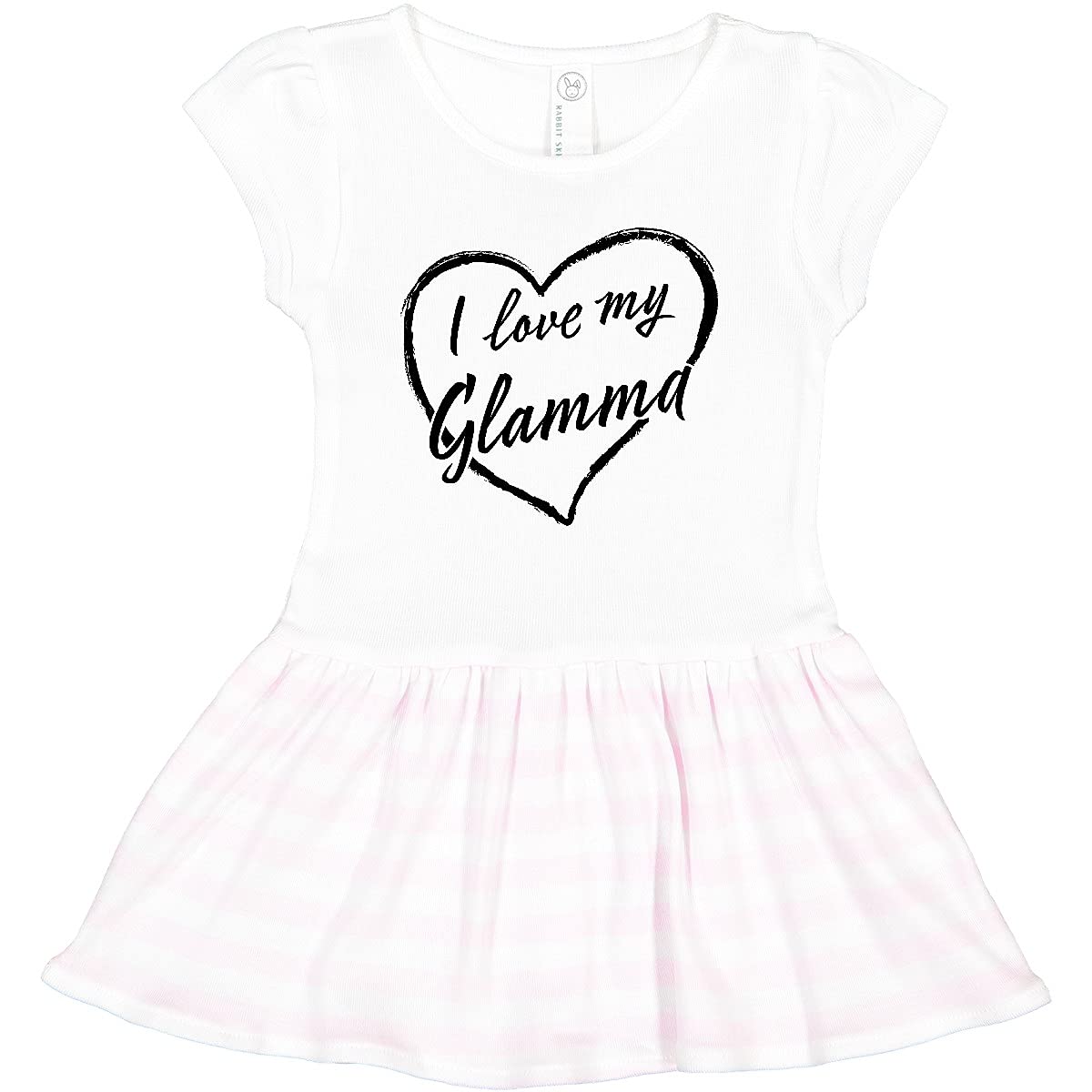 Inktastic I Love My Glamma Black Chalk Heart Toddler Dress - Cute Outfit for Grandparents Day, Family Photos & Special Occasions