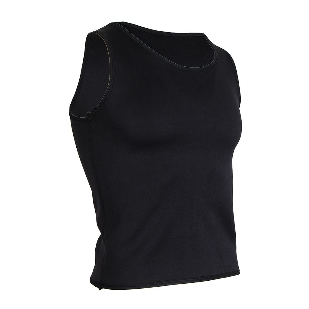Newmind Men's Waist Trainer Vest - Neoprene Corset Body Shaper for Weight Loss, Sauna & Workout - Black Size L | Slimming Shapewear for Gym, Postpartum & Everyday Wear