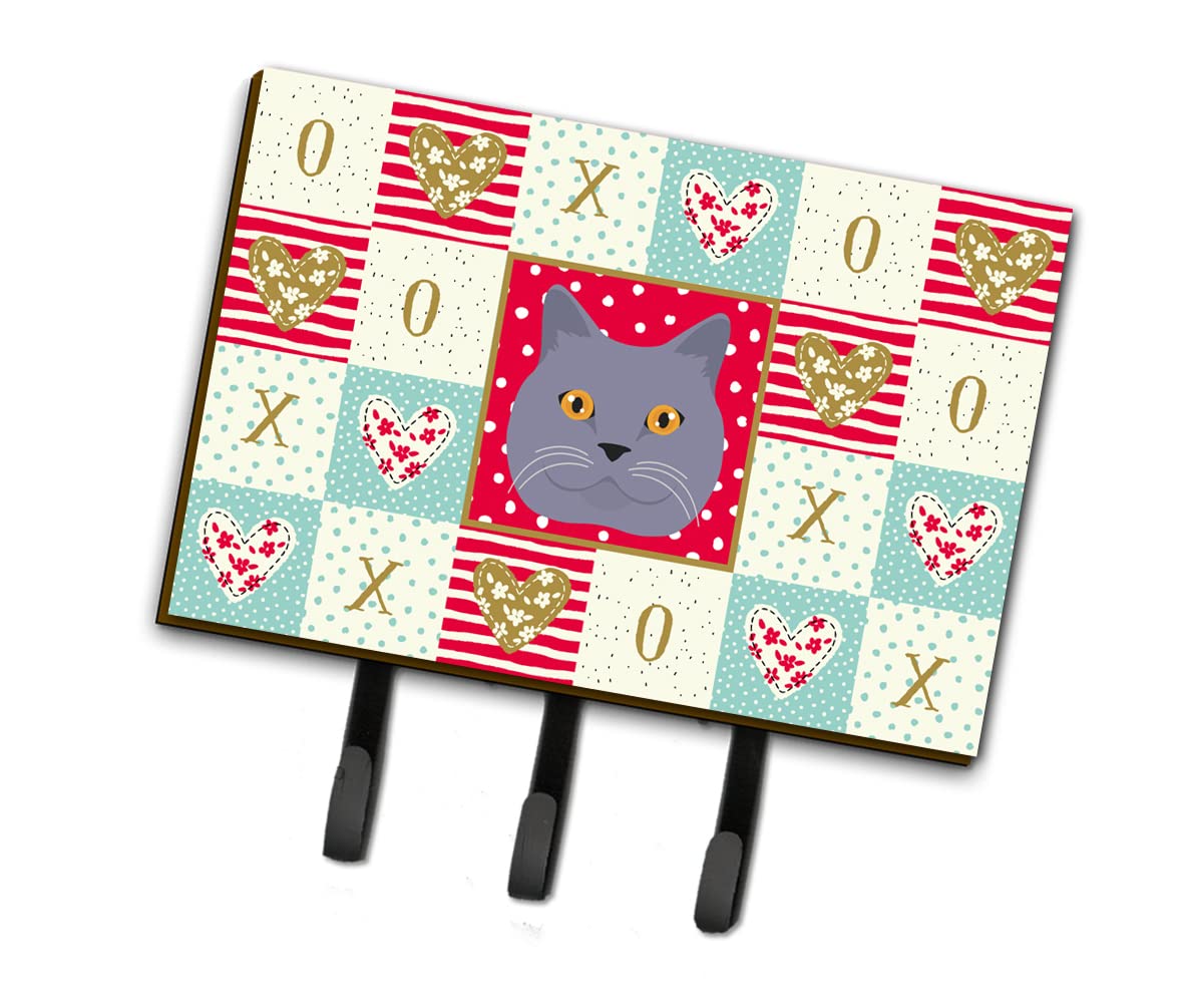 British Shorthair Cat Themed Wall Hooks - Decorative Key Holder & Leash Organizer for Pet Lovers | Perfect for Entryway, Kitchen, or Pet Room Decor