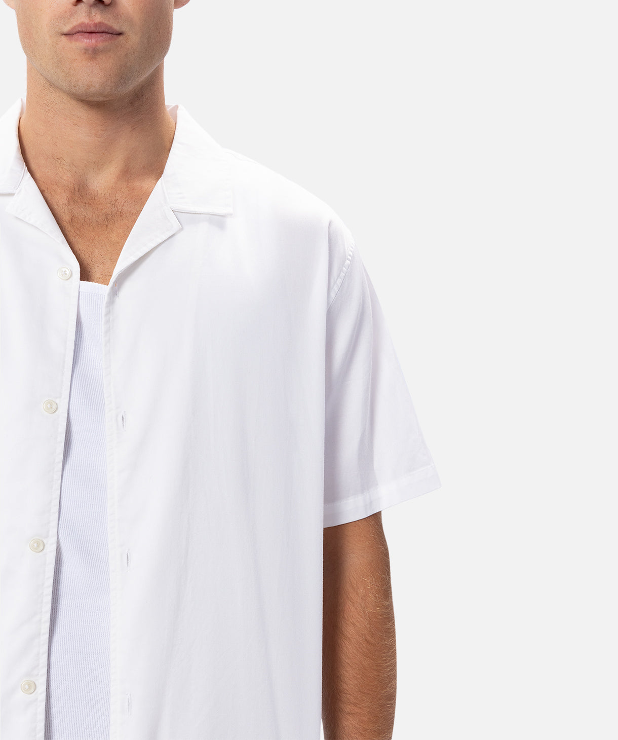 Perez Short Sleeve Shirt in Off White | Premium Cotton Men's Casual Wear for Summer & Outdoor Activities