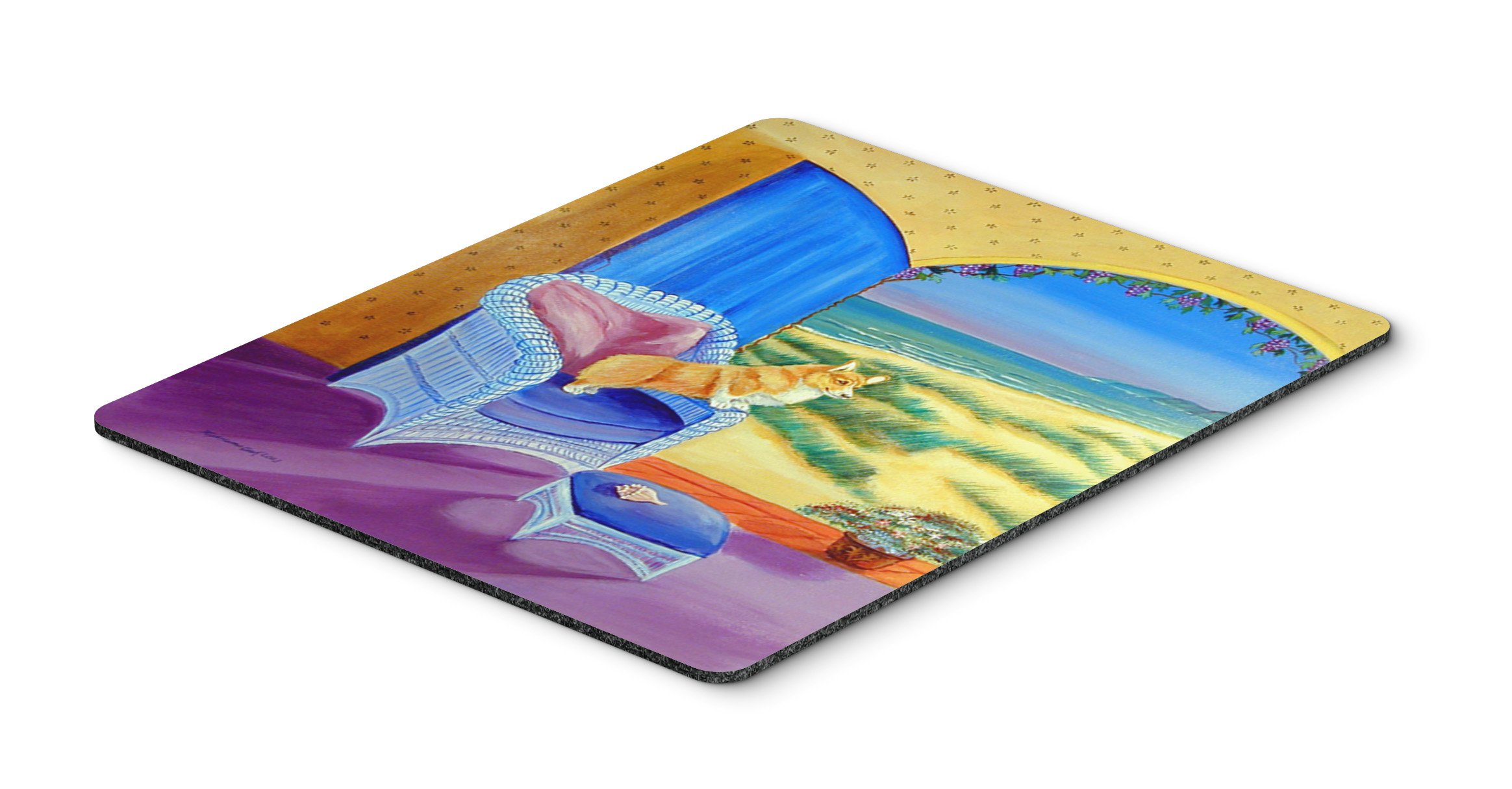 Corgi Mouse Pad & Hot Pad - Large Washable Non-Slip Desk Mat for Home Office, Gaming, Computer & Laptop Use - Perfect Work & Kitchen Trivet