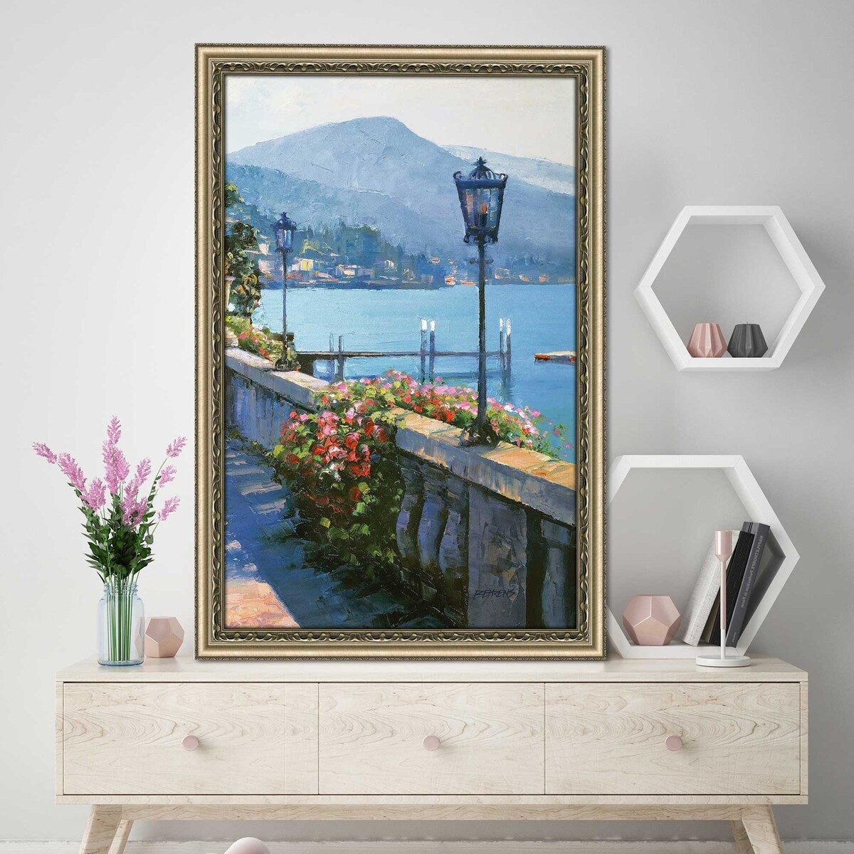 Bellagio Promenade by Howard Behrens II - Premium Acrylic Wall Art Print - Elegant Home & Office Decor for Living Room, Bedroom, or Gallery Display