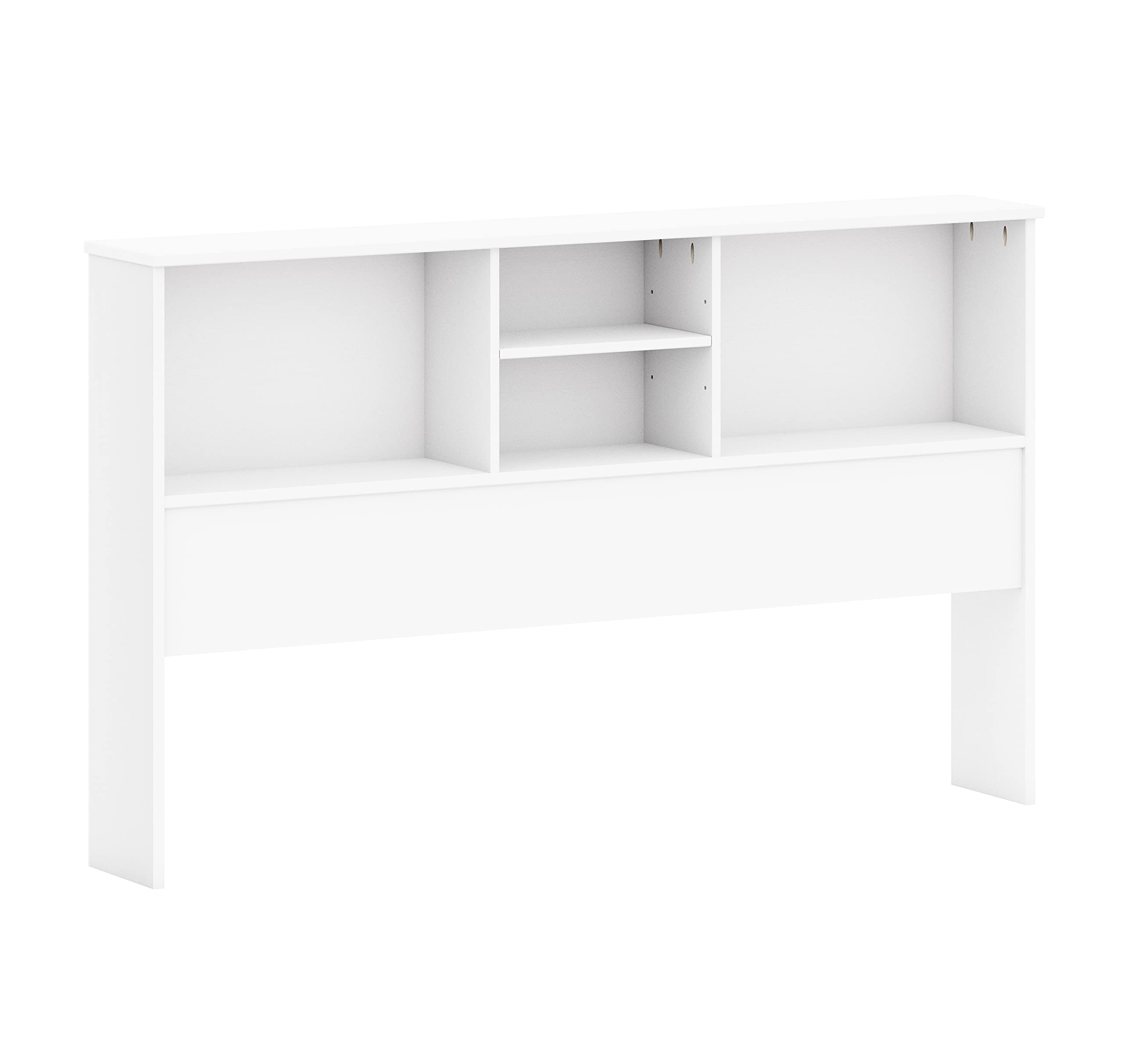 100% Solid Wood Kansas Full Bookcase Headboard - White | Palace Imports | Perfect for Bedroom Storage & Organization | Full Mate’s Bed Sold Separately