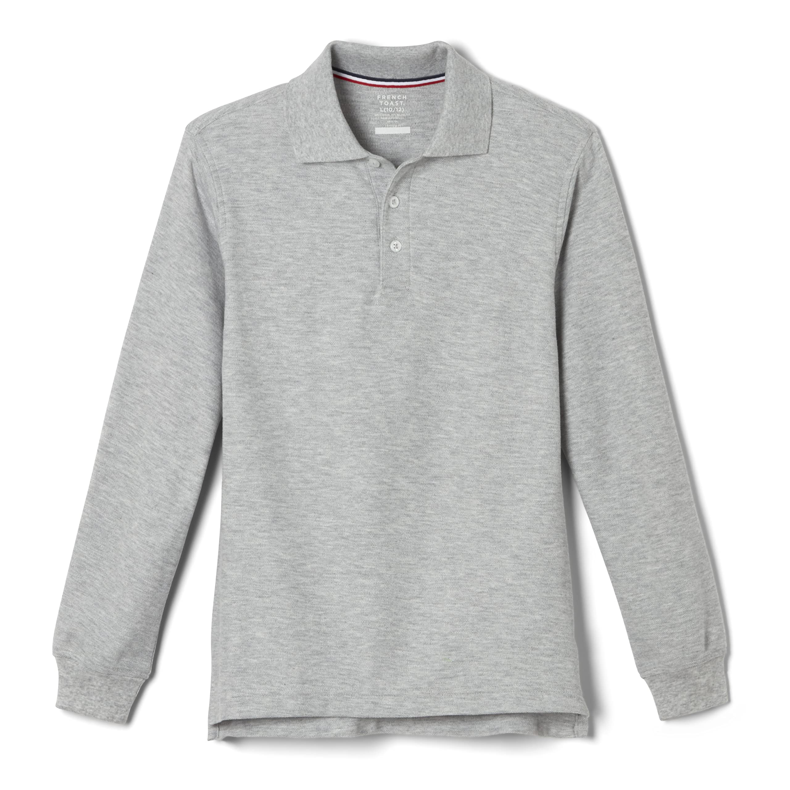 French Toast Pique Polo Shirt - Long Sleeve School Uniform for Boys & Girls | Comfortable Cotton Blend for Classroom & Dress Code Compliance