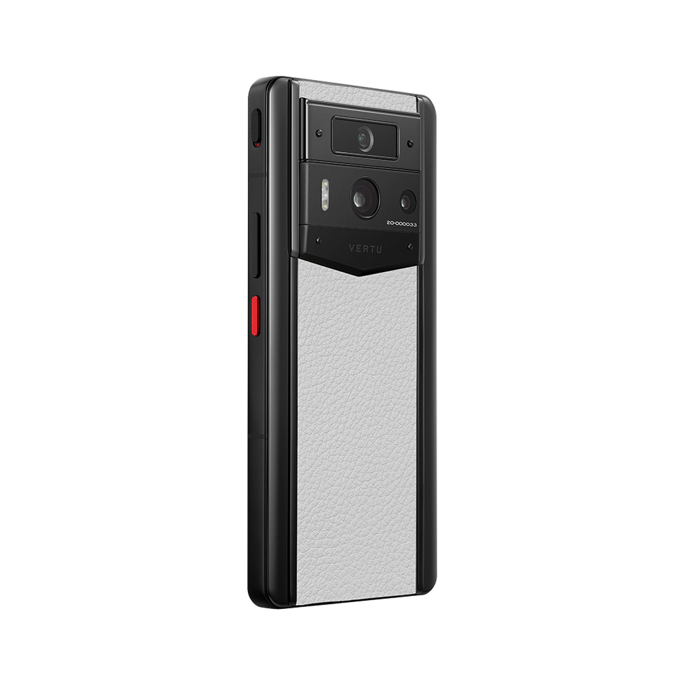 METAVERTU 2 Calfskin Leather Web3 AI Smartphone - Moon White Color | Luxury Crypto Phone for Blockchain Enthusiasts & Tech Professionals | Perfect for Secure Transactions, NFT Management & Decentralized Apps