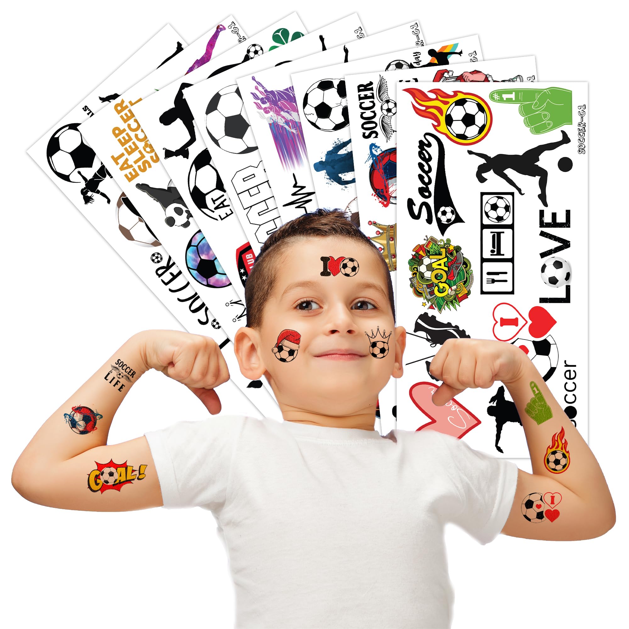 Sports Temporary Tattoos - Olympic Themed Stickers for Basketball, Football, Baseball & Soccer | Kids Birthday Party Supplies, Decorations & Prizes | Perfect for Sports Themed Parties, Team Events & School Activities