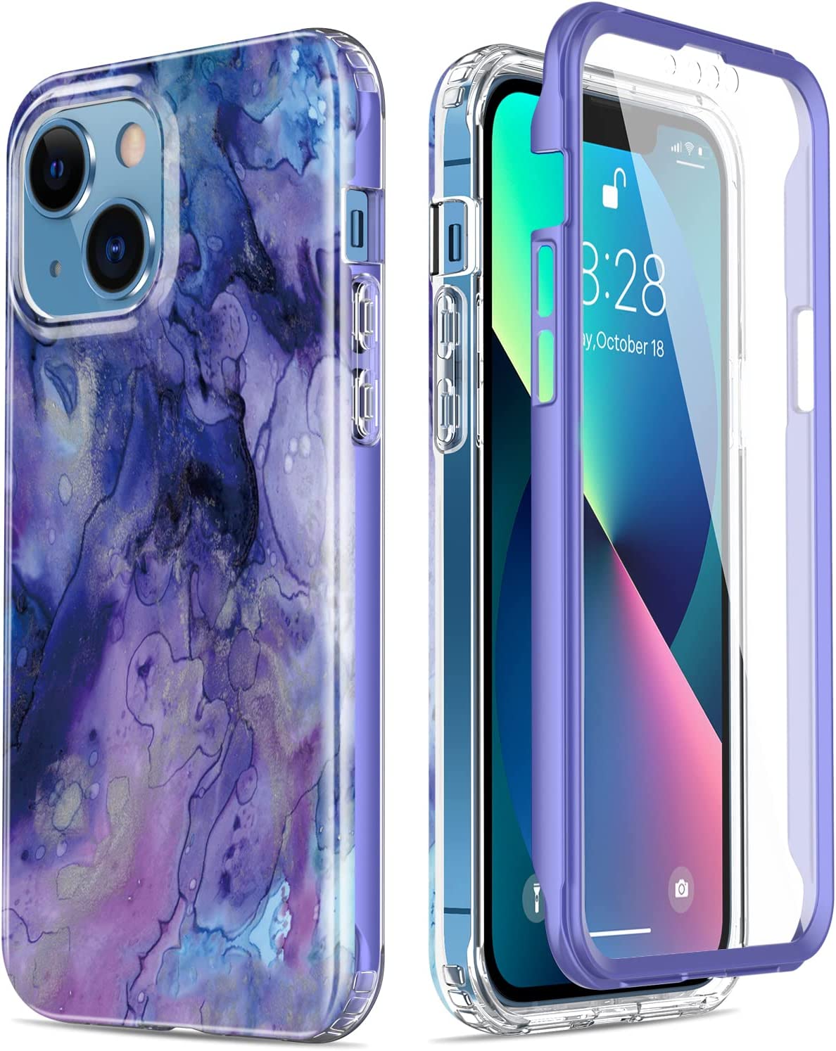 iPhone 13 Mini Case with Built-in Screen Protector - Military Grade Shockproof Rugged Cover for Ultimate Protection | Perfect for Outdoor Adventures, Travel & Daily Use