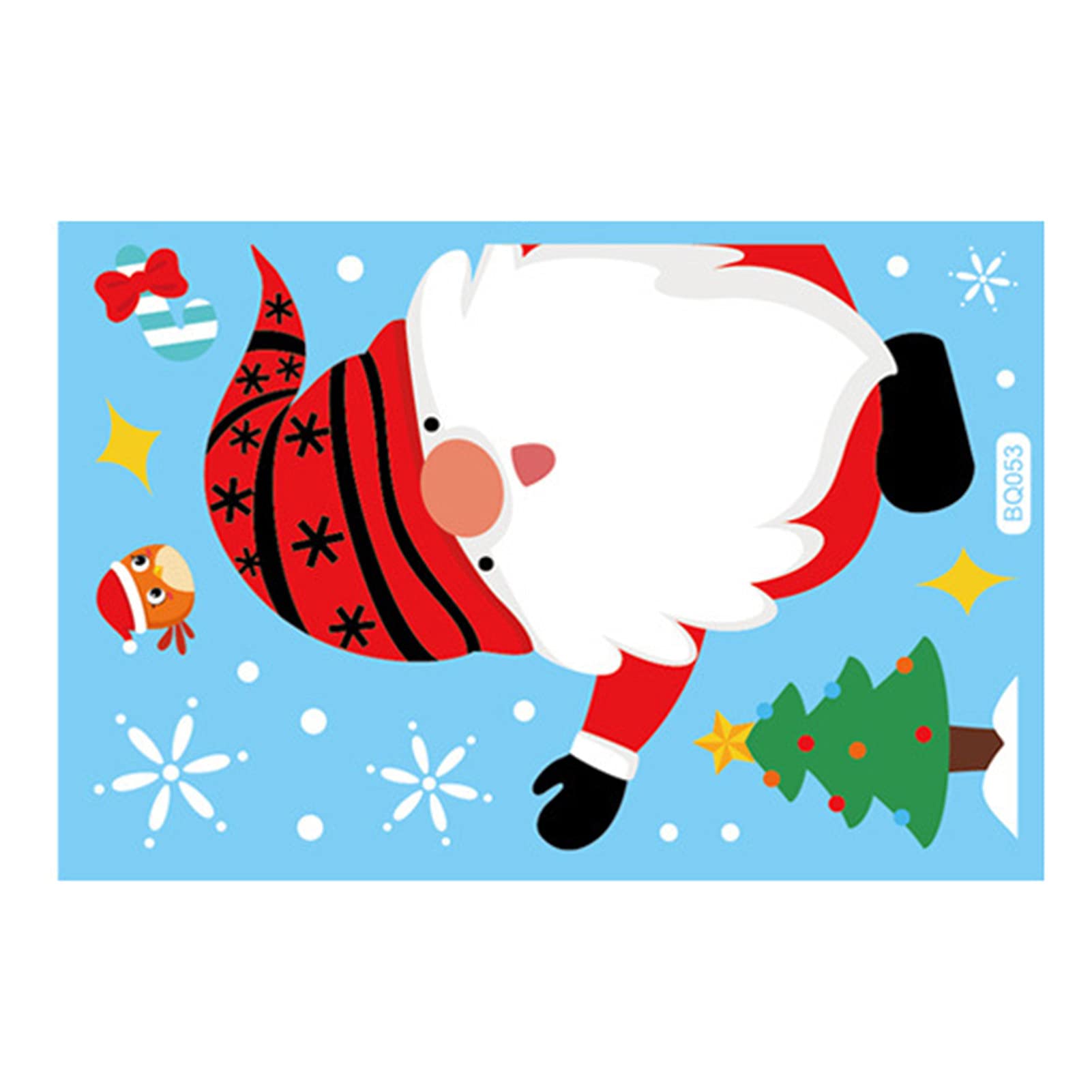 Christmas Wall Stickers - Santa Claus Electrostatic Window Decals for Glass, Easy to Apply & Remove Holiday Decor (Set of 1) - Perfect for Home, Office & Holiday Party Decorations