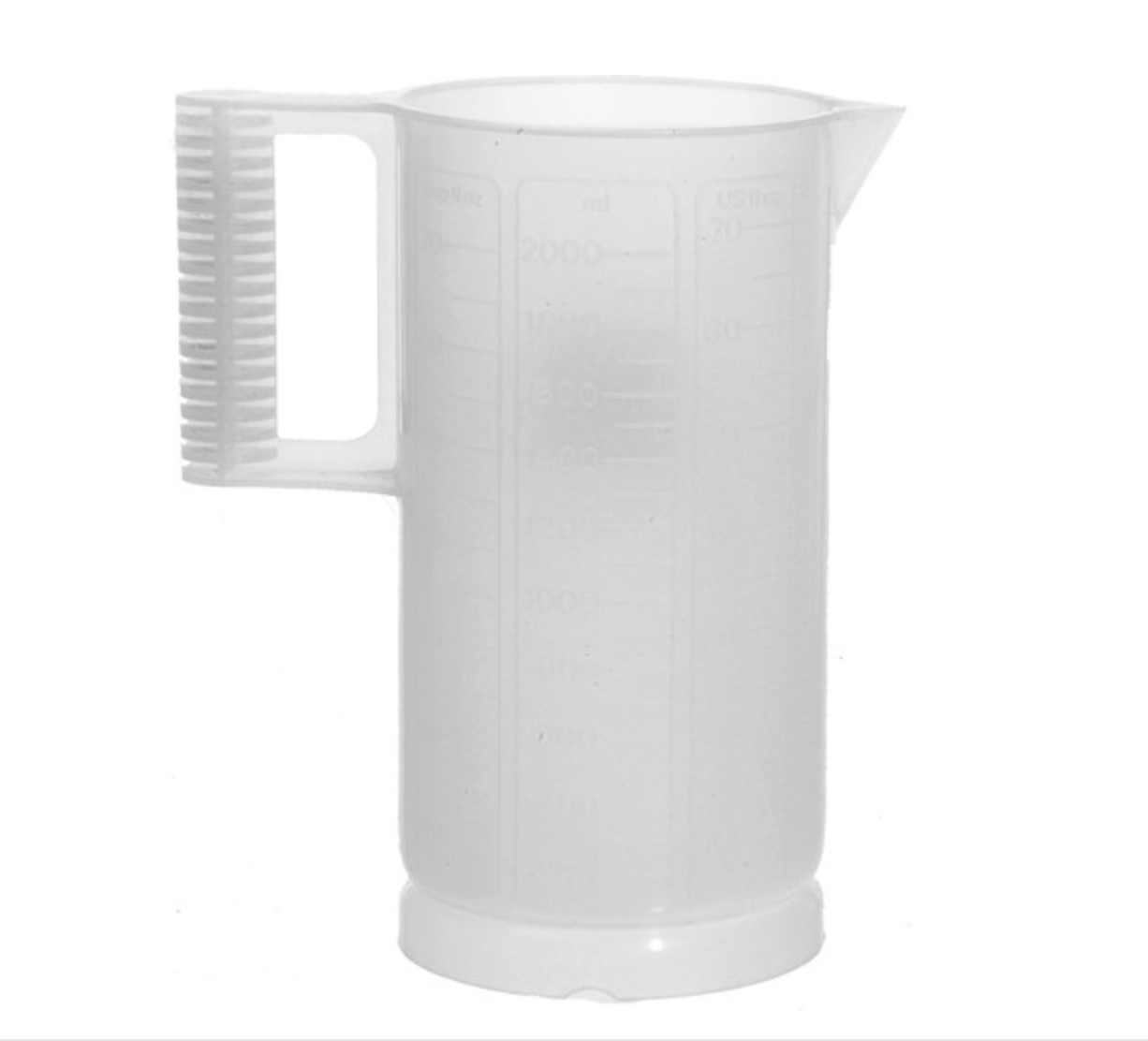 Paterson Plastic Beaker 64 oz with Ounce & Metric Graduations - Ideal for Lab Experiments, Science Classrooms & DIY Projects