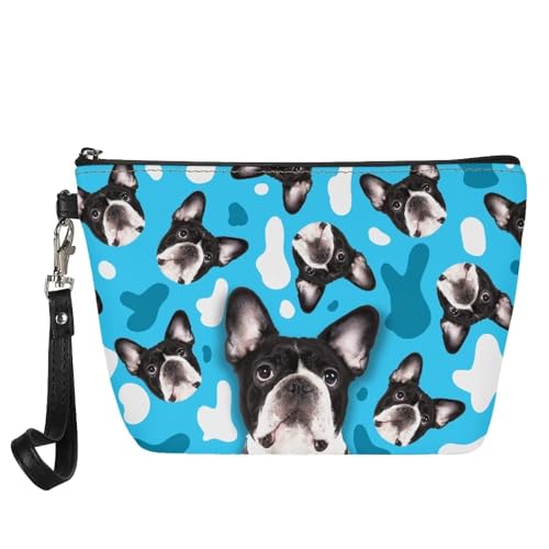 French Bulldog Flower Blue