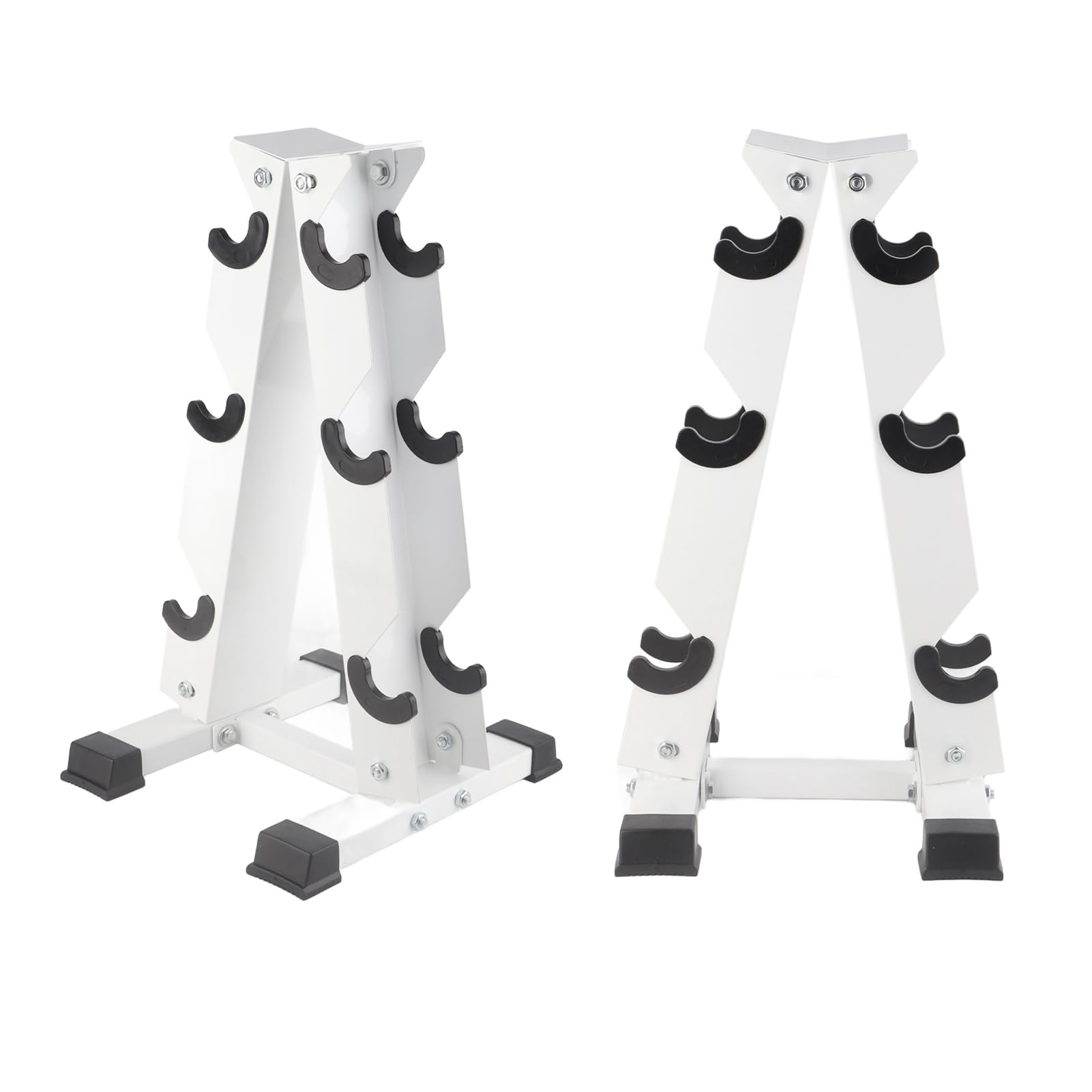 VGEBY 3-Tier A-Frame Dumbbell Rack Stand - Heavy Duty Weight Storage Organizer for Home Gym Equipment - Perfect for Dumbbell Organization in Garage, Basement & Fitness Studios