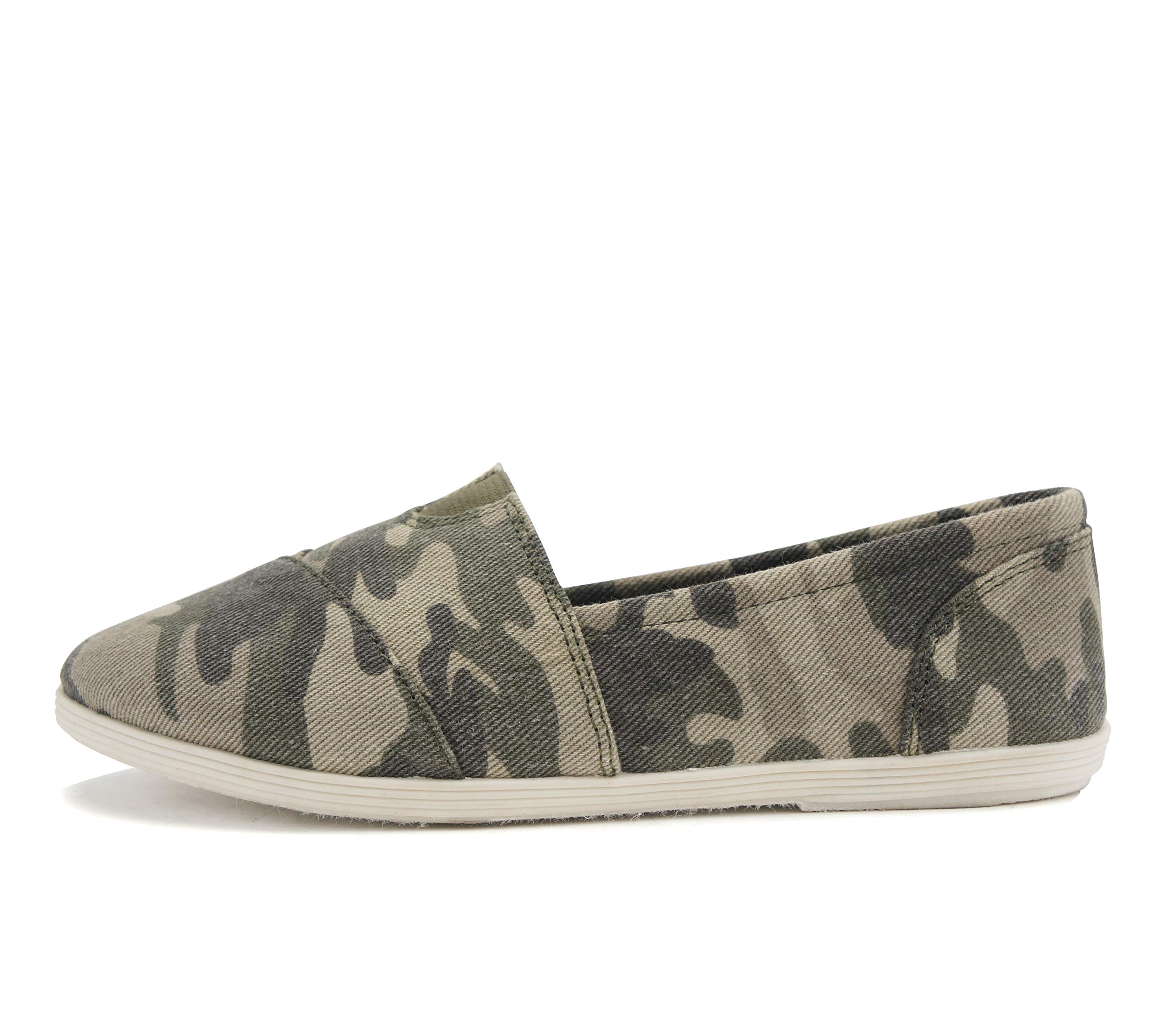 Comfortable Women's Slip-On Loafers - Breathable Linen Canvas Shoes with Memory Foam Gel Insoles for All-Day Wear | Casual Walking, Office Work & Travel Shoes (OBJI-S)