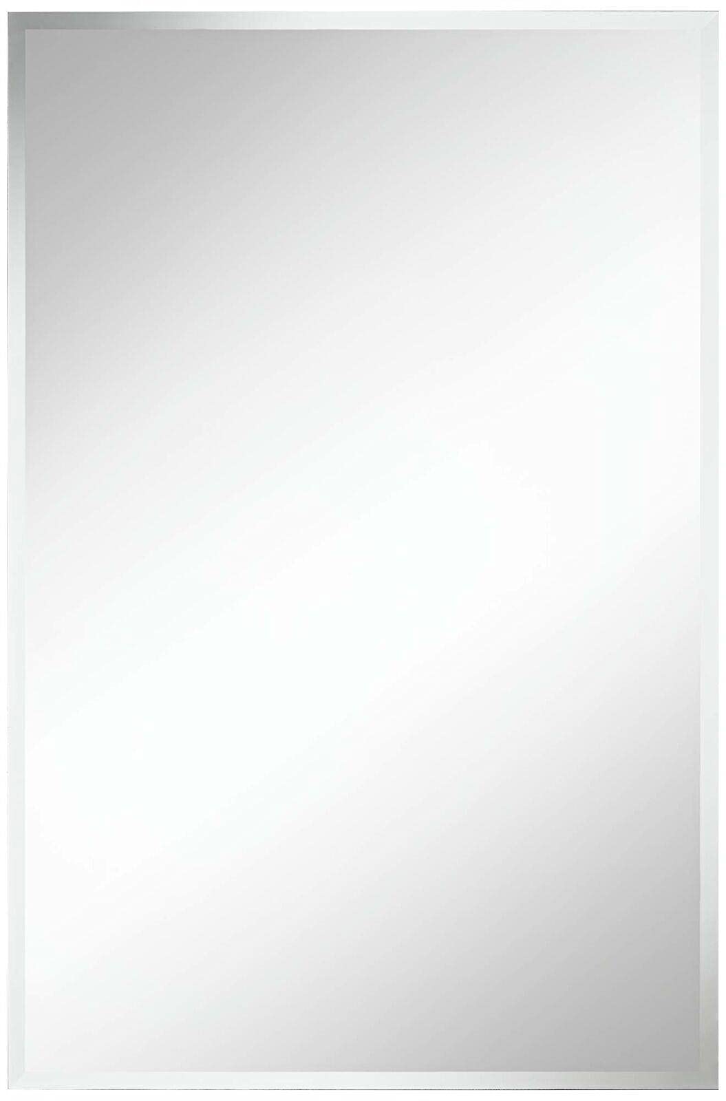 VeahUS 24x36 Inch Frameless Rectangular Bathroom Wall Mirror - Modern Vanity Mirror for Makeup & Shaving - Durable Bathroom Decor for Home, Spa, and Salon Use