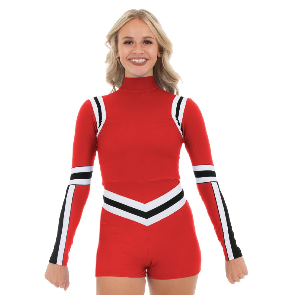 Women's Unite Cheer-Inspired Dance Costume Biketard - Cheerleading, Dance Performance & Competition Outfit for Gymnastics, Aerobics & Team Sports
