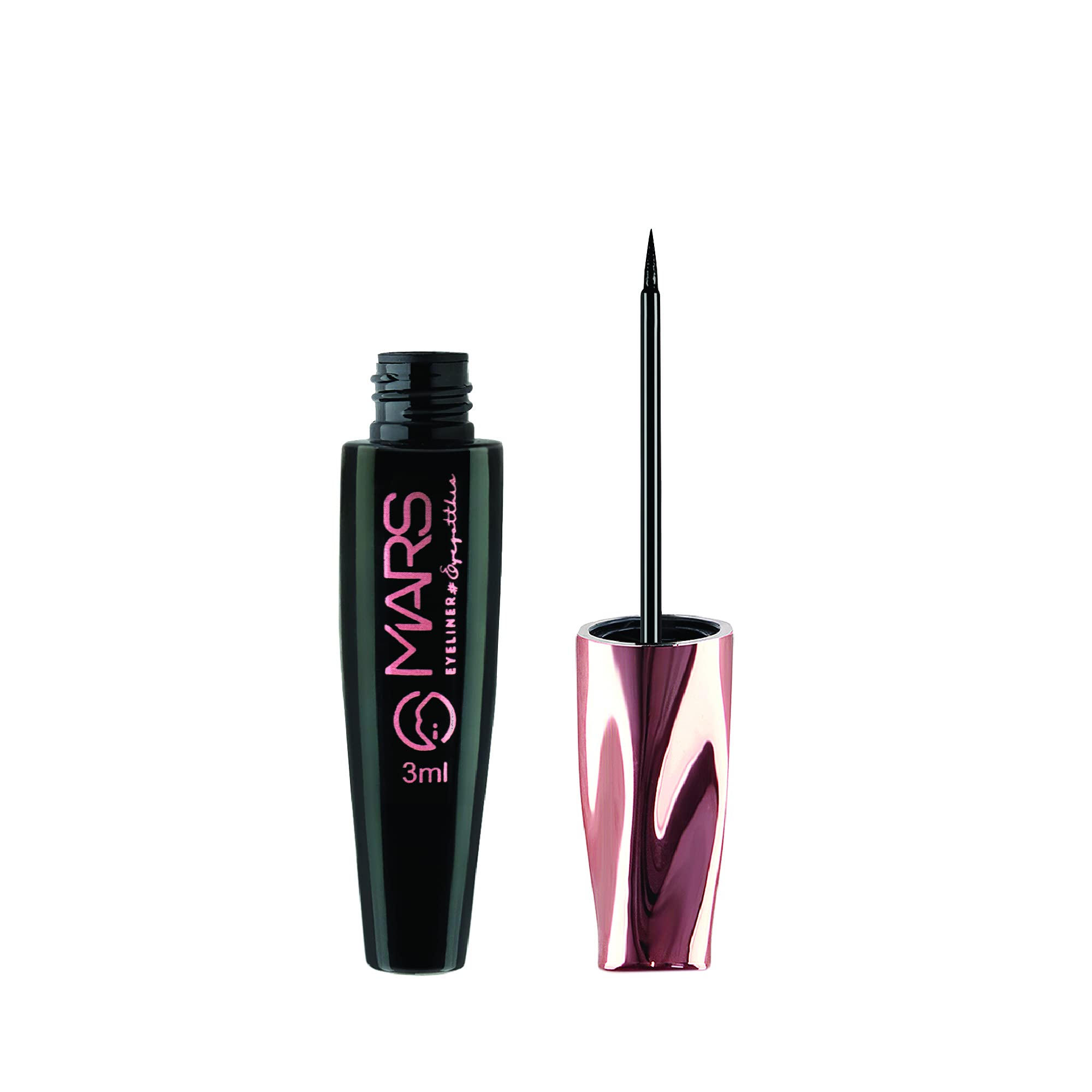 Mars Waterproof Eyeliner Set of 3 - Smudge Proof Long Lasting Liquid Eyeliner for Precise Winged Liner - Perfect for Party, Wedding & Everyday Makeup Looks