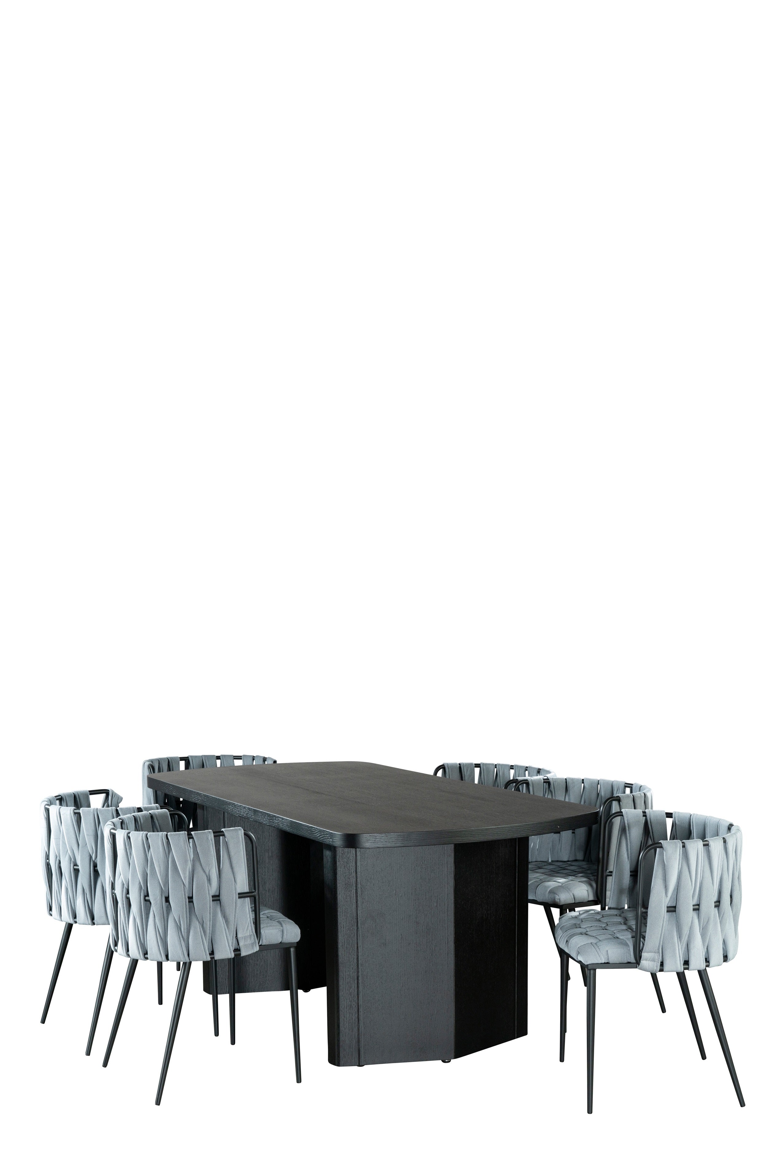 Gray Stripe Milano Dining Chair - Modern Upholstered Side Chair for Kitchen, Dining Room, or Home Office - Comfortable & Stylish Seating Solution