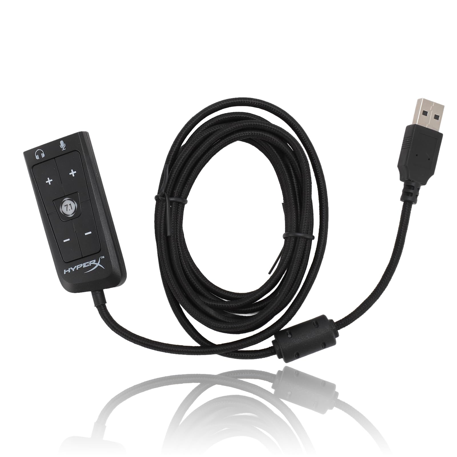 USB Sound Card with 3.5mm Jack Audio Adapter - Virtual 7.1 Surround Sound for HyperX Cloud II, PS5, Xbox Series X/S & Xbox One - Plug & Play for Gaming, Streaming & Conference Calls