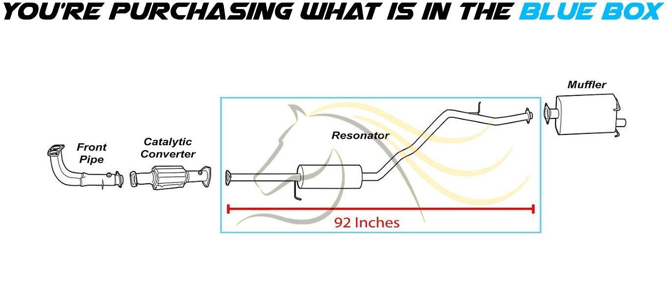 High-Quality Stainless Steel Resonator & Muffler for Honda CR-V 1997-2001 2.0L - Includes Free Gaskets, Clamps, Hangers & Spring Bolt Kit - Perfect for Exhaust System Repair & Performance Upgrade