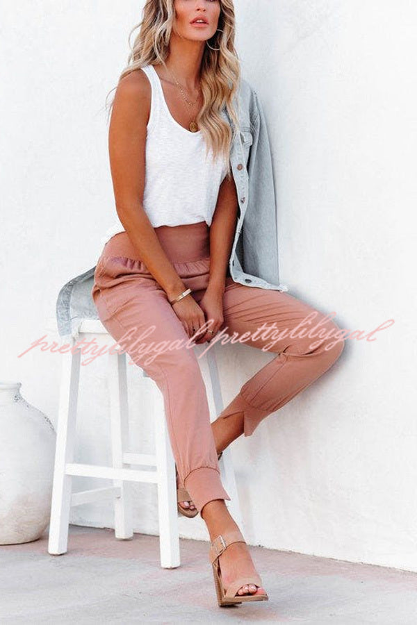 Hot and Bothered Women's High-Waist Pocketed Jogger Pants - Soft Lounge Pants for Yoga, Running & Casual Wear
