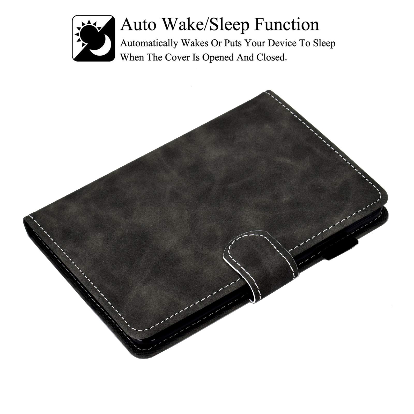 Lightweight Slim Folio Cover Case for Kindle Paperwhite 10th Generation (2018 Release) - Auto Wake/Sleep Protective Case - Gray | Perfect for Reading, Travel & Daily Commute