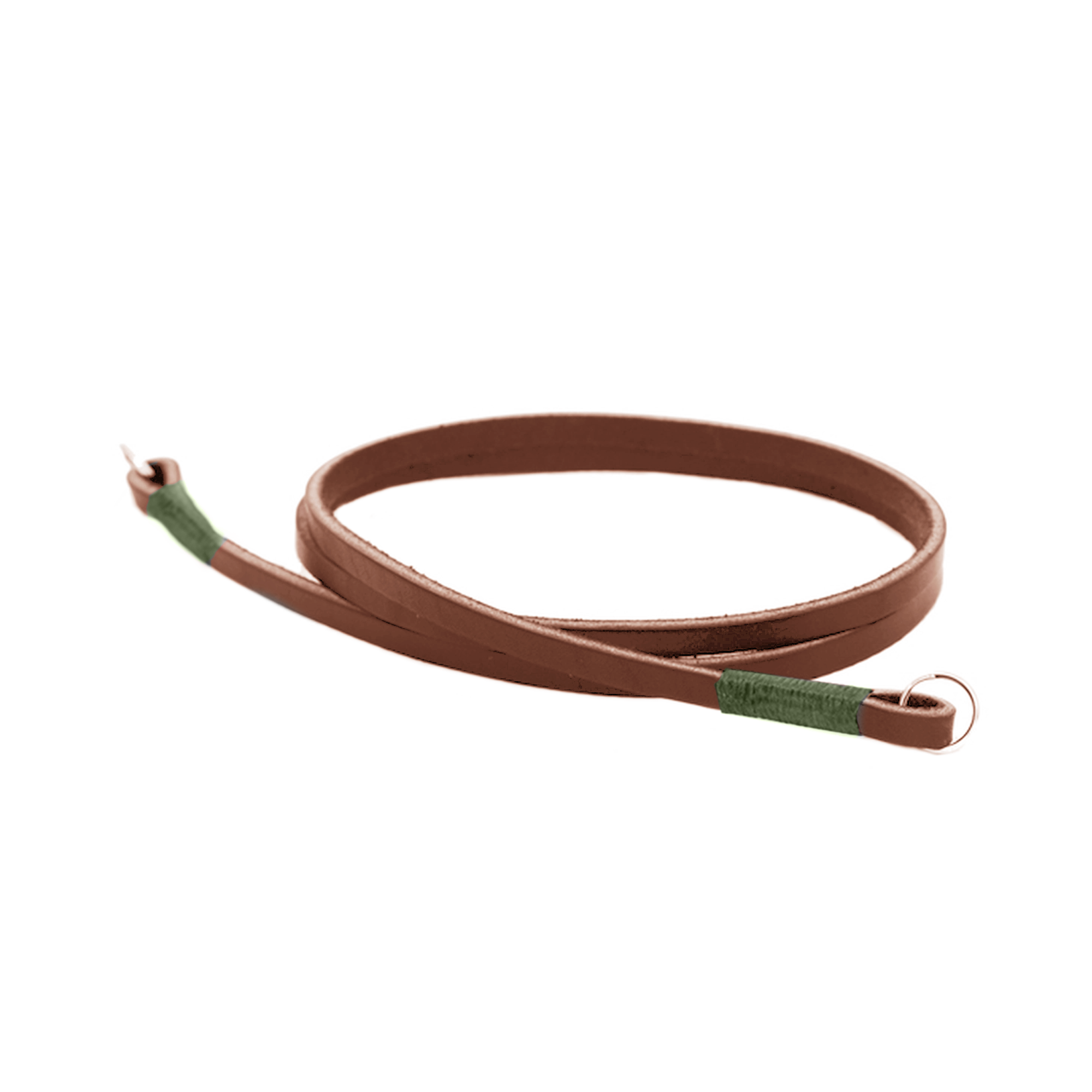 Gordy's 50-inch Horizontal Leather Neck Strap with Lug Mount - Dark Brown & Green | Perfect for DSLR Cameras, Binoculars & Musical Instruments