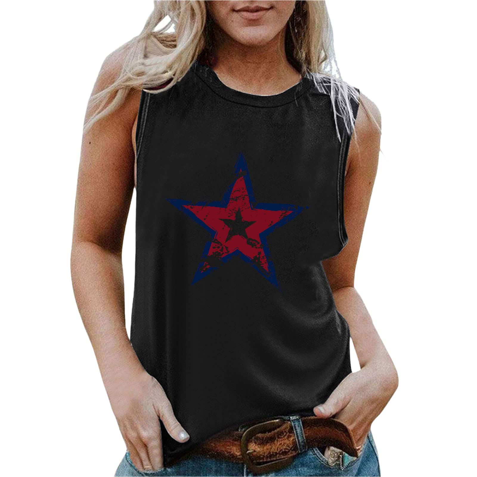Women's Floral V-Neck Tank Tops - Summer Sleeveless Casual Henley Shirts, Loose Fit Tunic Tops for Women | Perfect for Beach, Yoga & Everyday Wear