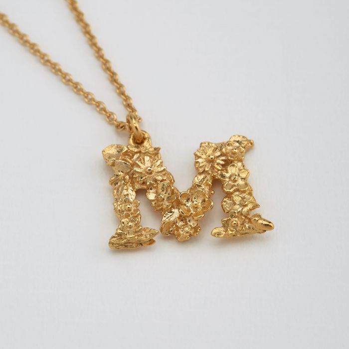 Personalized Floral Initial Necklace - Custom Name Letter Pendant Jewelry for Women - Perfect Gift for Birthday, Anniversary & Mother's Day