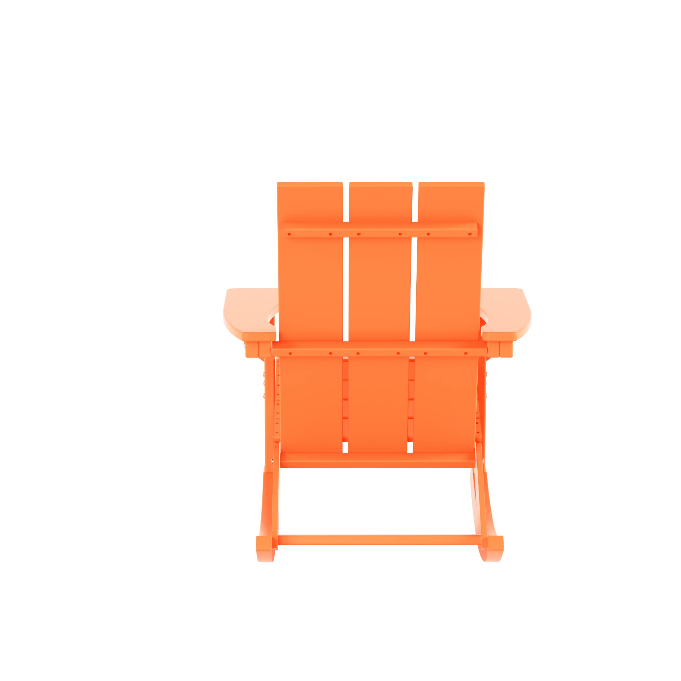 WO Home Furniture 4-Piece Patio Rocking Chair Set - Traditional Outdoor HDPE Rockers with UV & Weather Resistance (Dark Green) - Perfect for Backyard, Garden, Porch & Poolside Relaxation