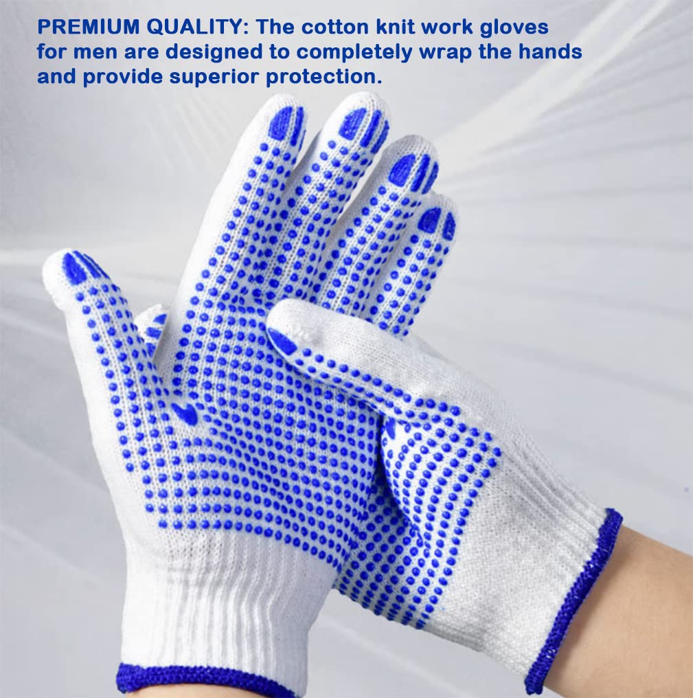 BetterRain Thickened Safety Work Gloves - Heavy Duty Elastic Work Gloves for Men & Women, Gardening, Driving & Construction - Durable Protective Gloves for Outdoor Work, DIY Projects & Industrial Use