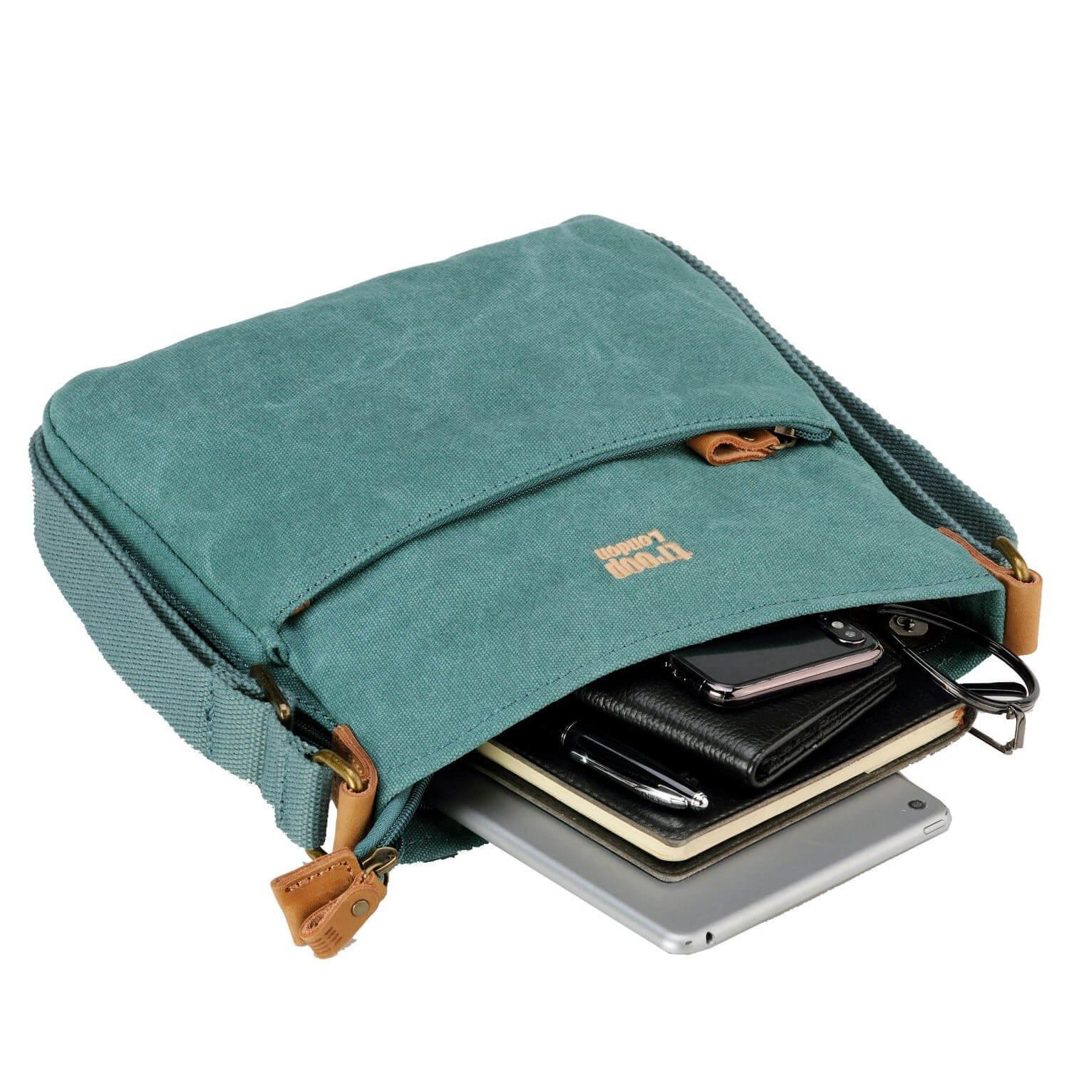 Troop London Classic Canvas Crossbody Bag for Men & Women - Stylish & Durable Shoulder Bag for Travel, Work & Everyday Use